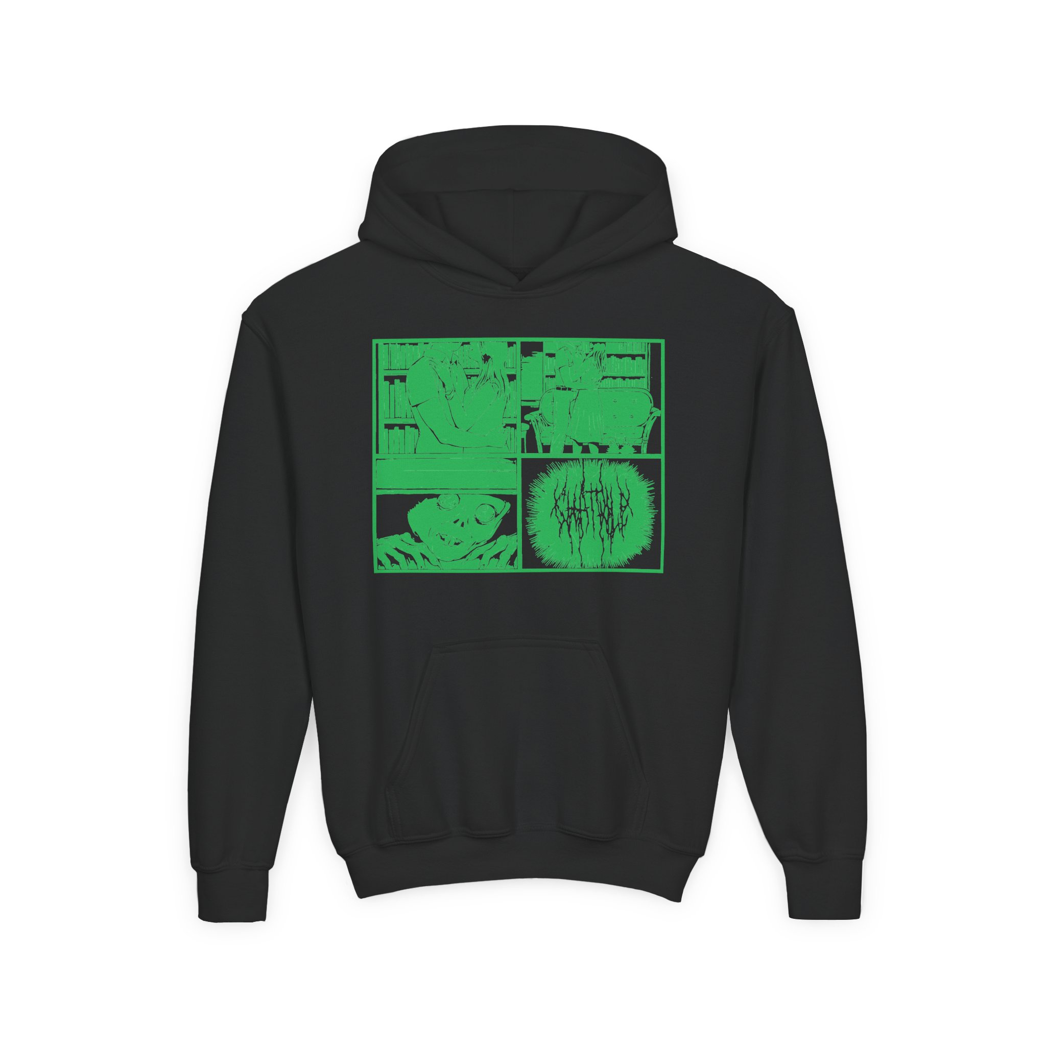 Chat Pile Green Rat Boy Youth Heavy Blend Hooded Sweatshirt