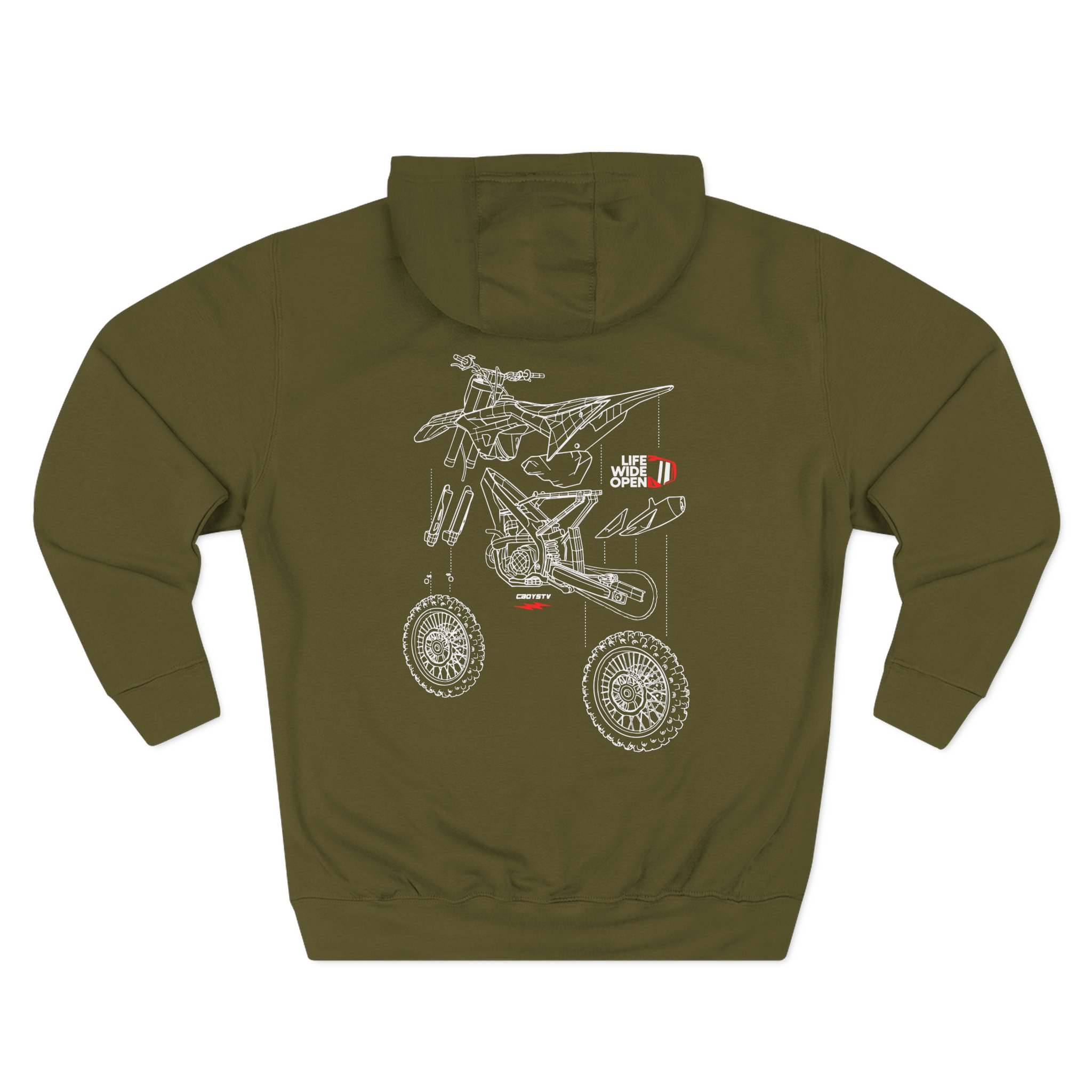 Cboystv Dirtbike Blowup Three-Panel Fleece Hoodie - Image 6
