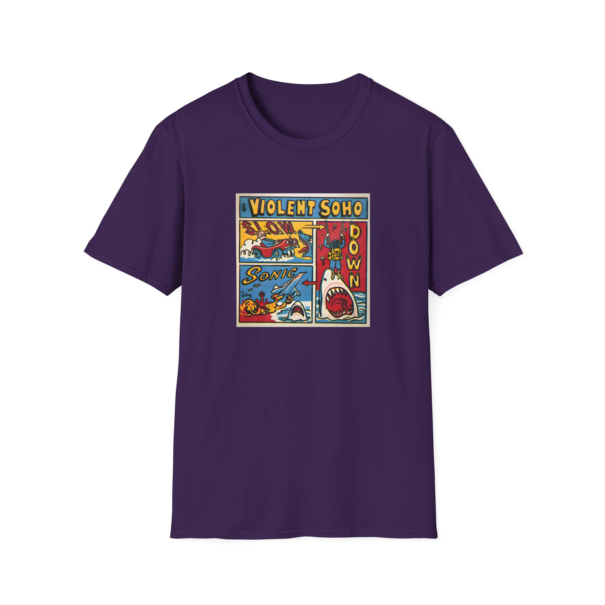Violent Soho Slow Down Sonic Unisex Softstyle T-Shirt - Image 23