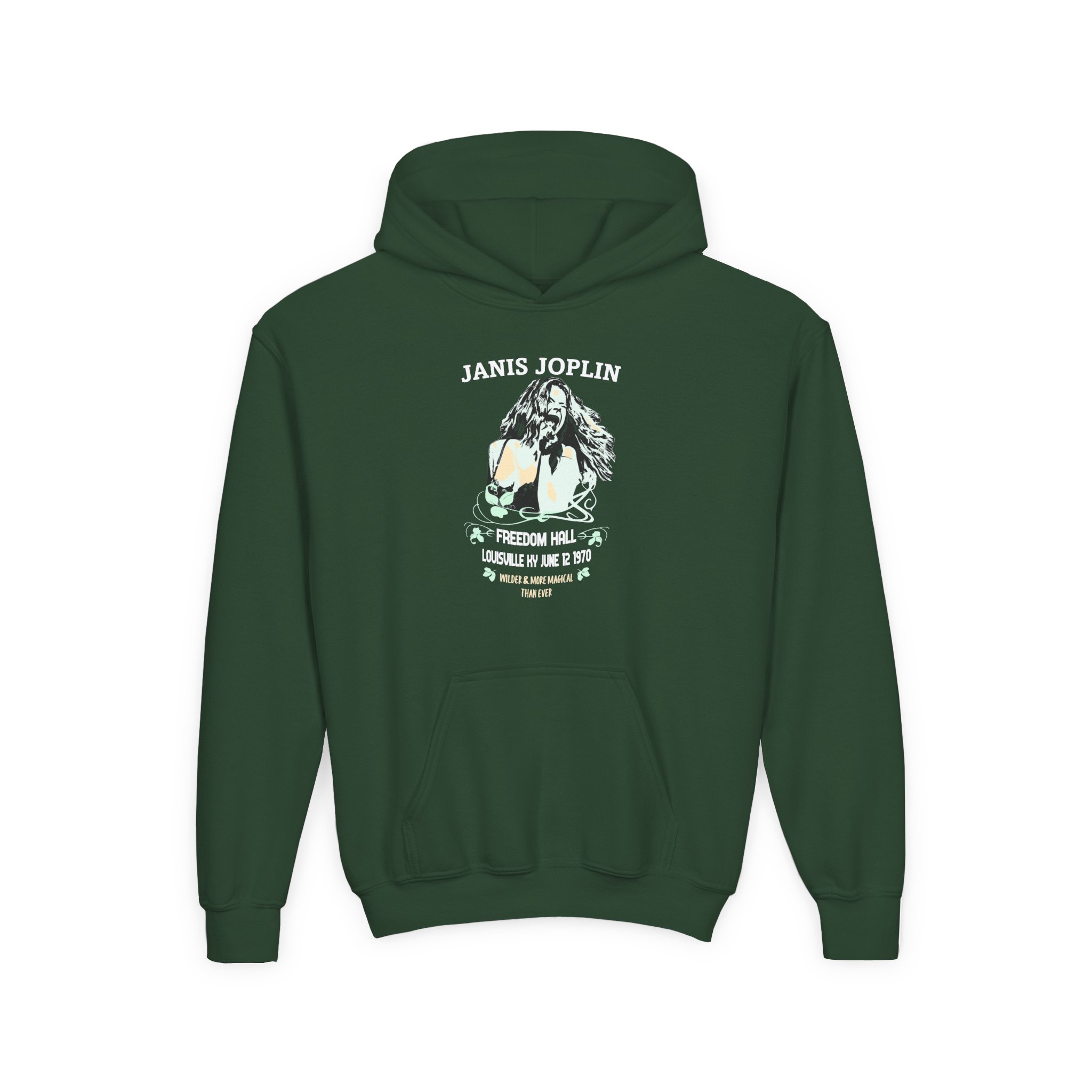 Janis Joplin Freedom Hall Youth Heavy Blend Hooded Sweatshirt - Image 5