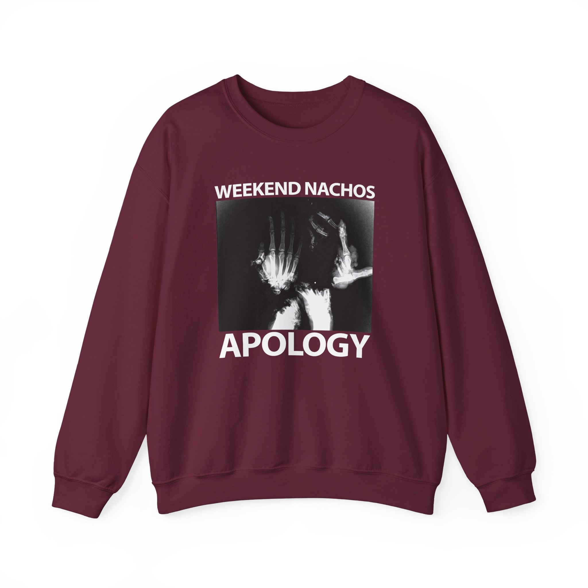 Weekend Nachos Apology Unisex Heavy Blend™ Crewneck Sweatshirt - Image 3