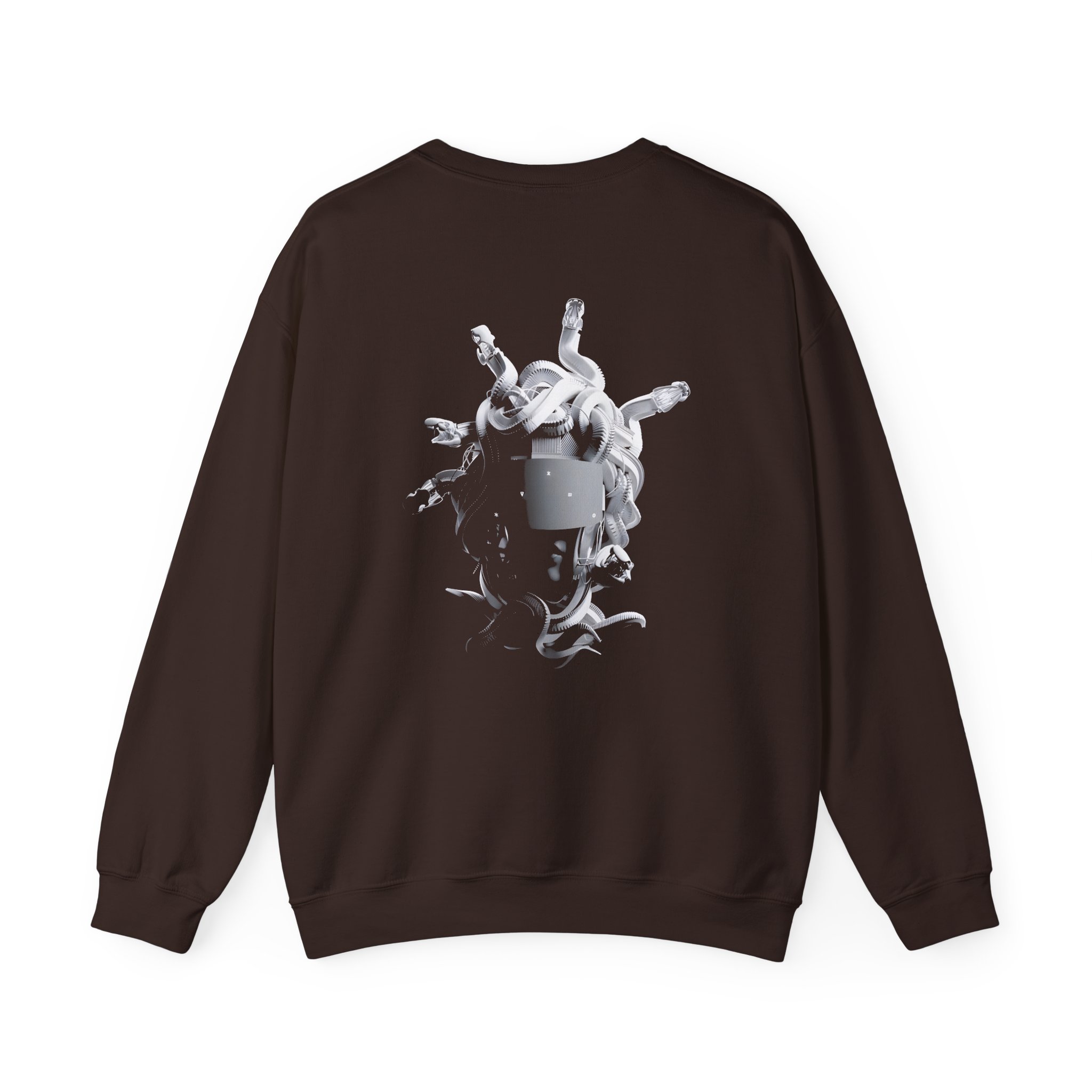 Meduza Greyscale Head Unisex Heavy Blend™ Crewneck Sweatshirt - Image 6