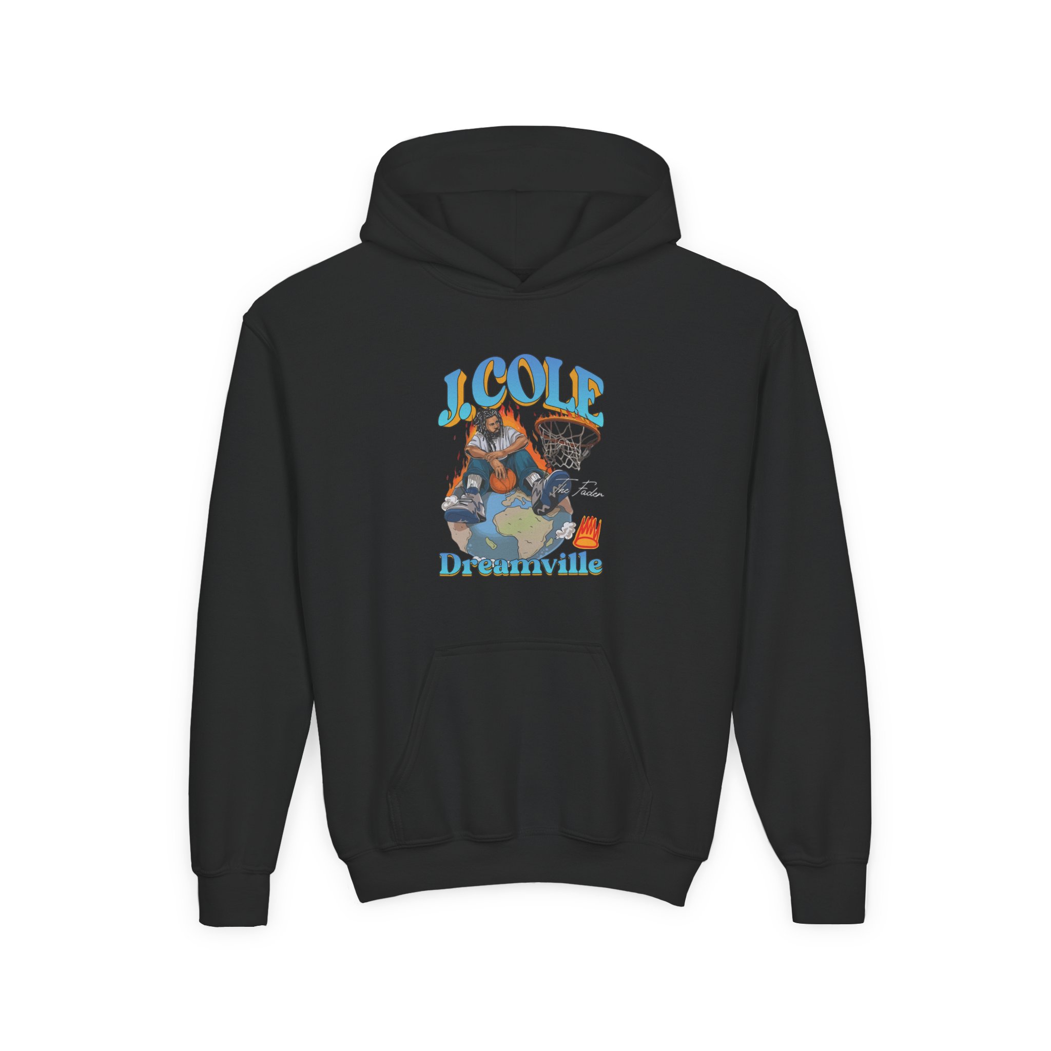 J Cole "Dreamville World" Youth Heavy Blend Hooded Sweatshirt