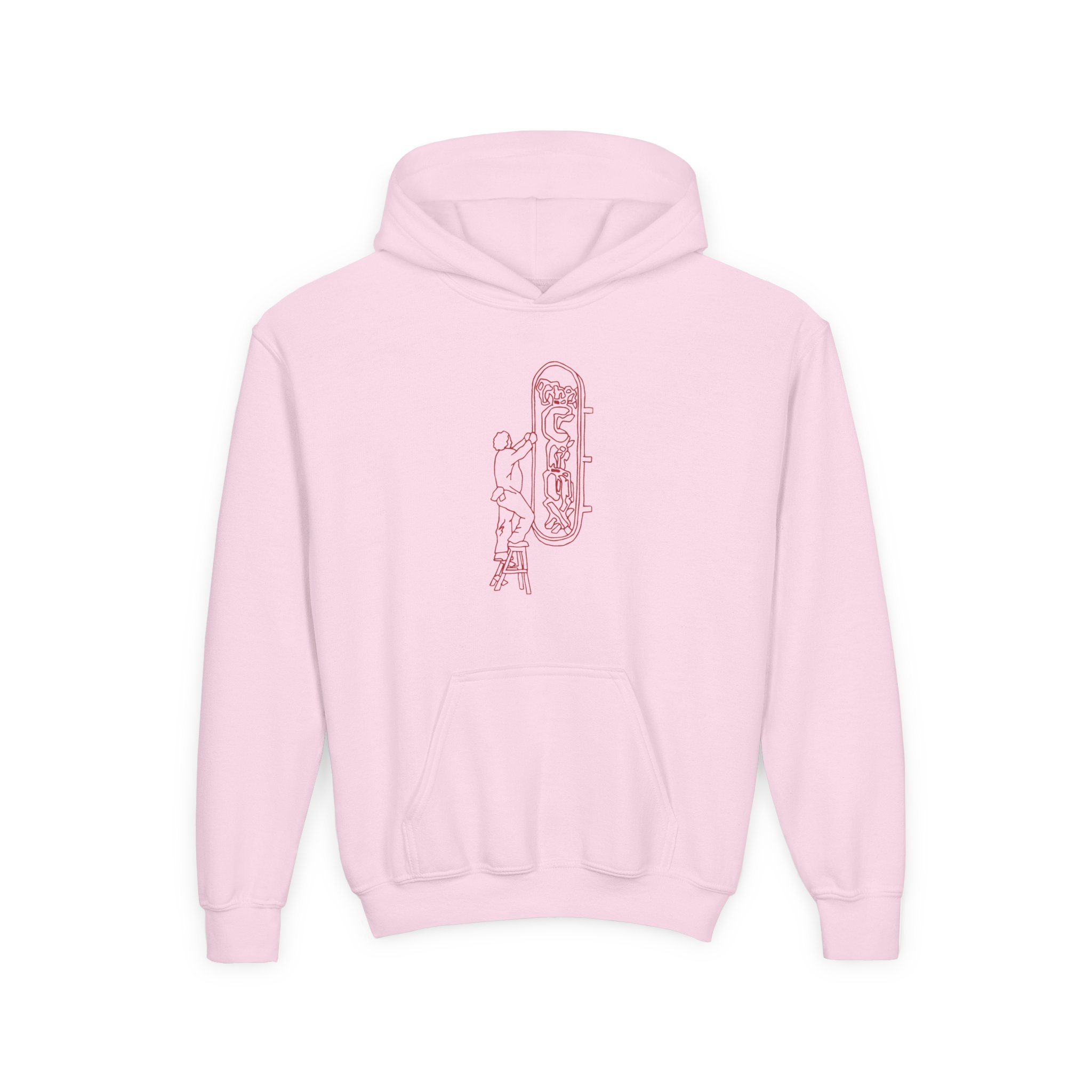 Djo The Crux Sign Ringer Youth Heavy Blend Hooded Sweatshirt - Image 7