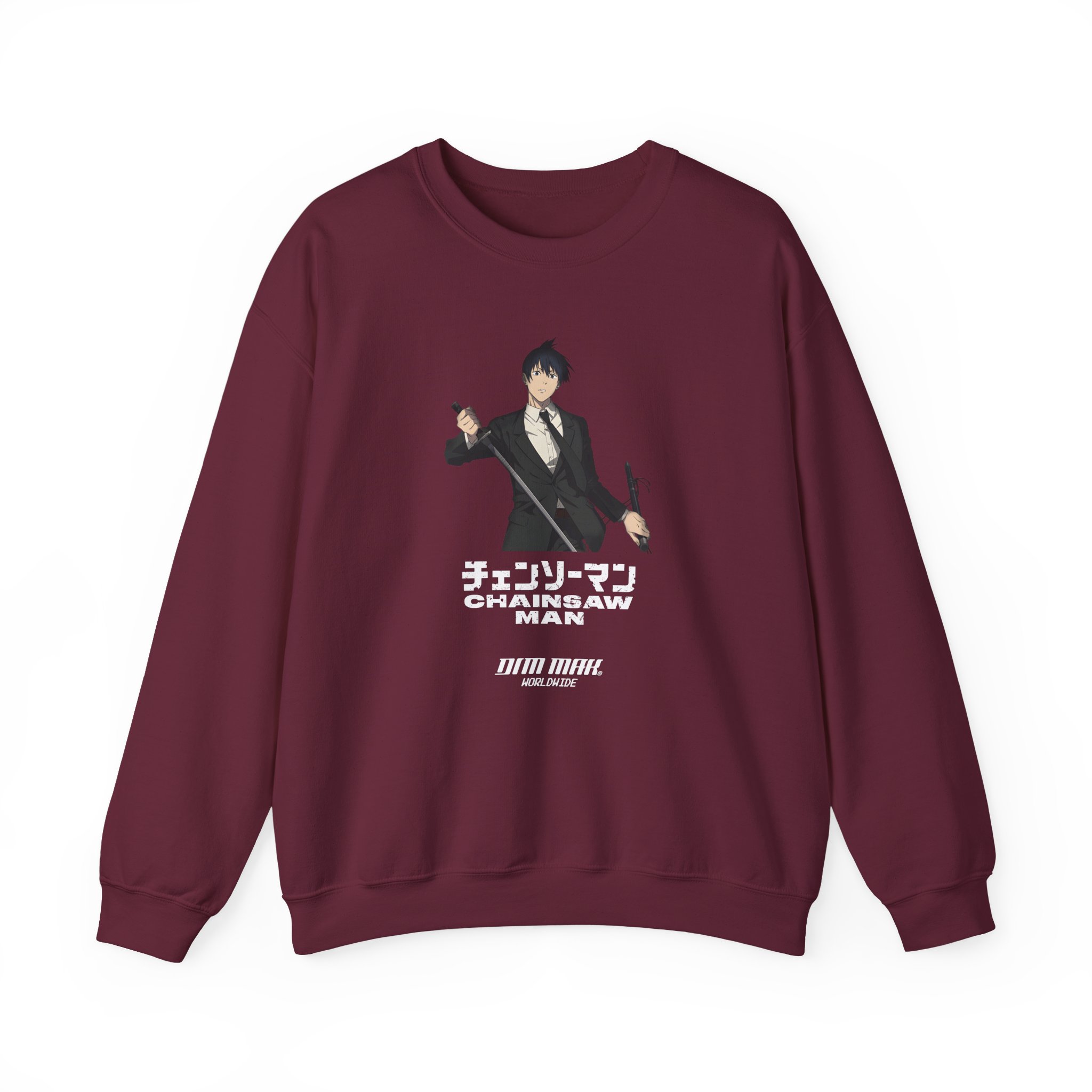 Chainsaw Man X Dim Mak Aki Unisex Heavy Blend™ Crewneck Sweatshirt - Image 3