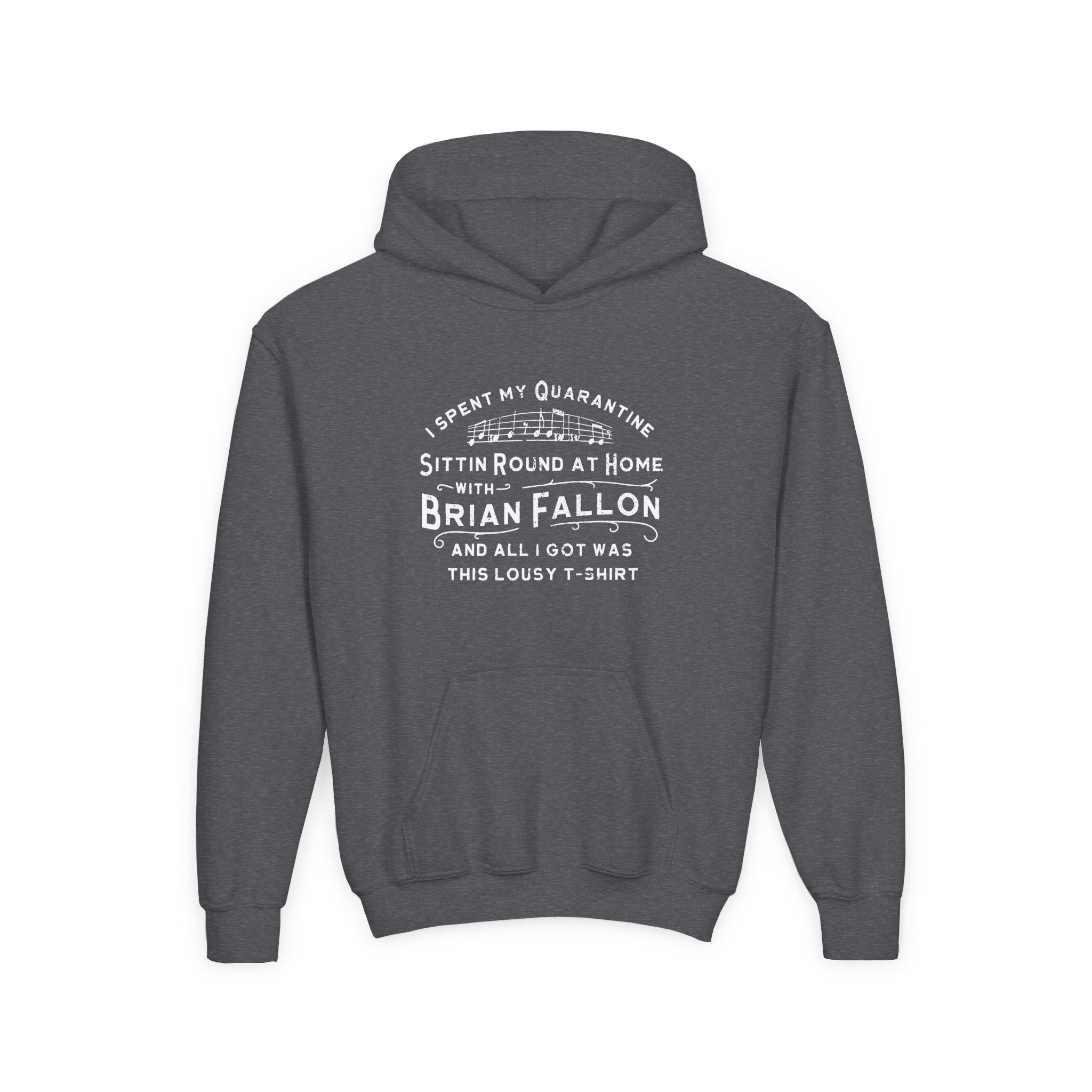 Brian Fallon Sittin Round Youth Heavy Blend Hooded Sweatshirt - Image 7