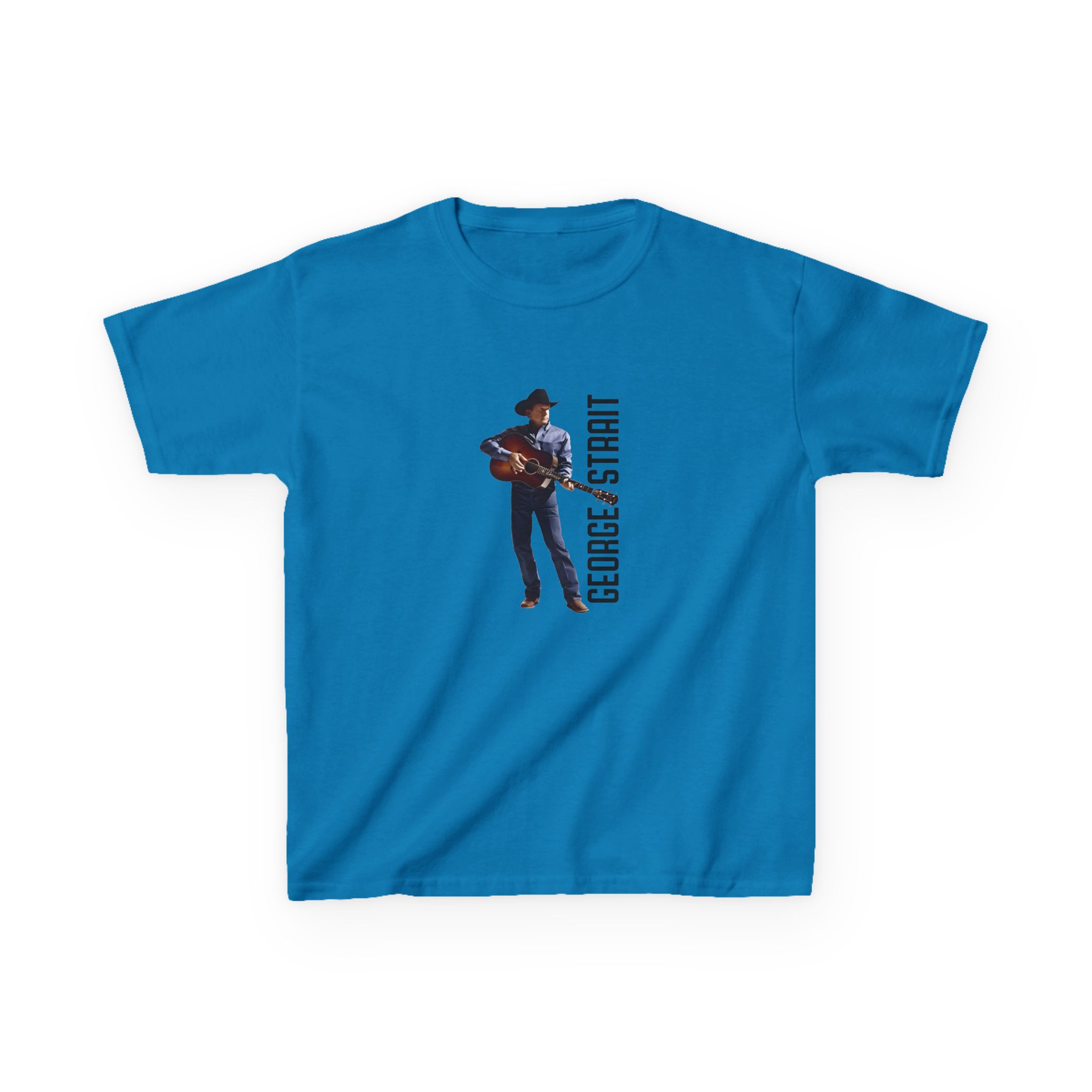 Kids George Strait Heather Denim Silhouette Heavy Cotton™ Tee - Image 17