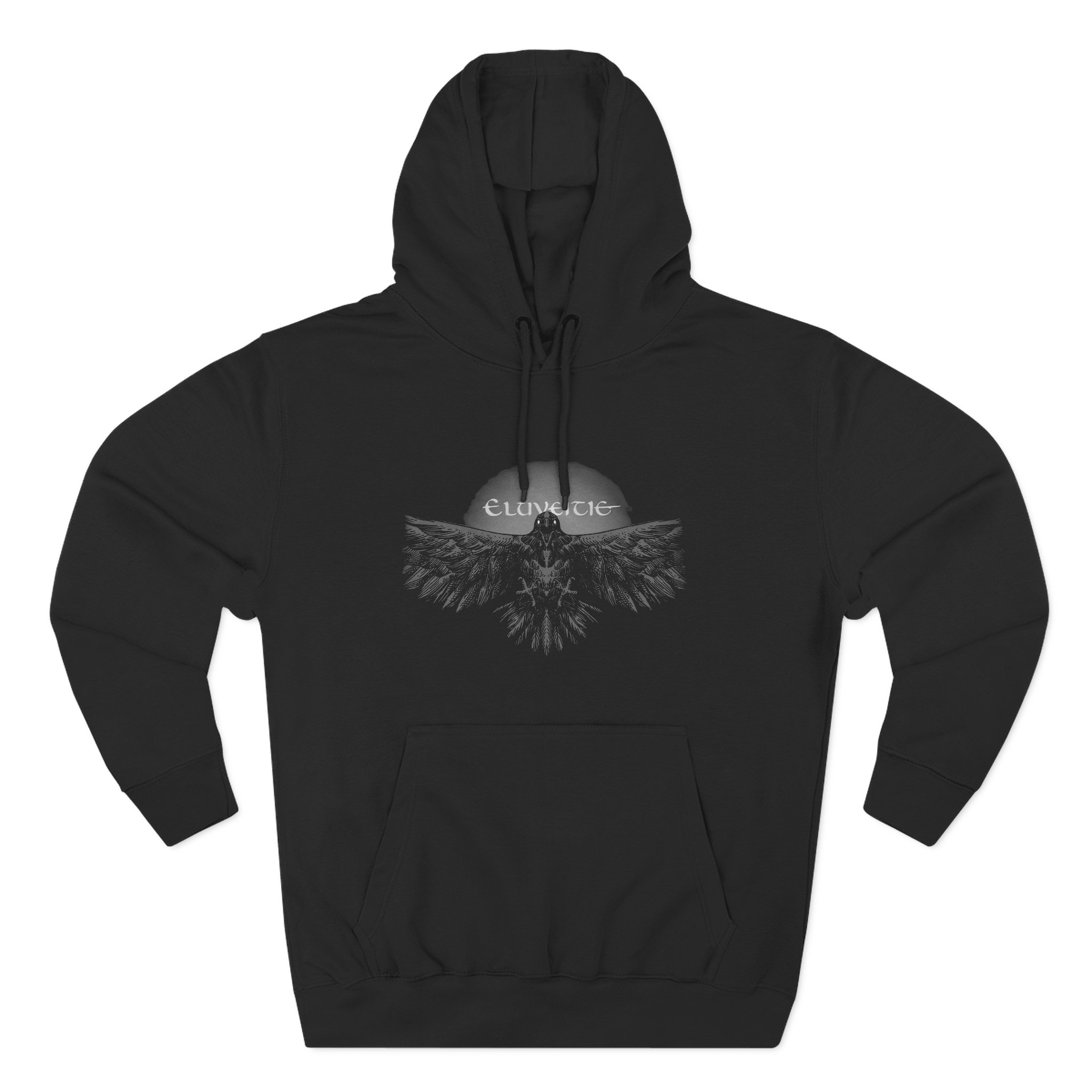 Eluveitie Black Raven Three-panel Fleece Hoodie