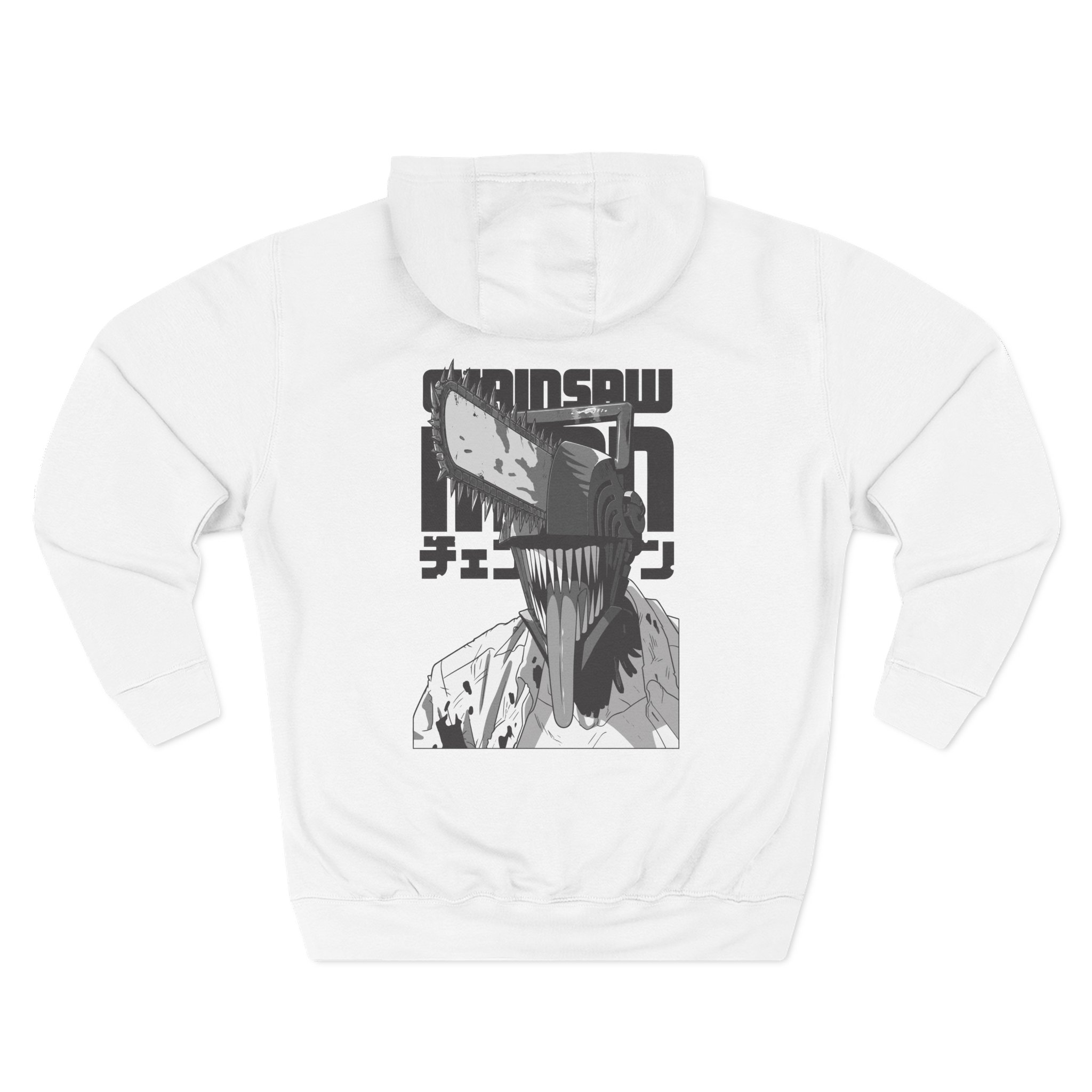 Chainsaw Man Bordeaux Smile Three-Panel Fleece Hoodie - Image 4