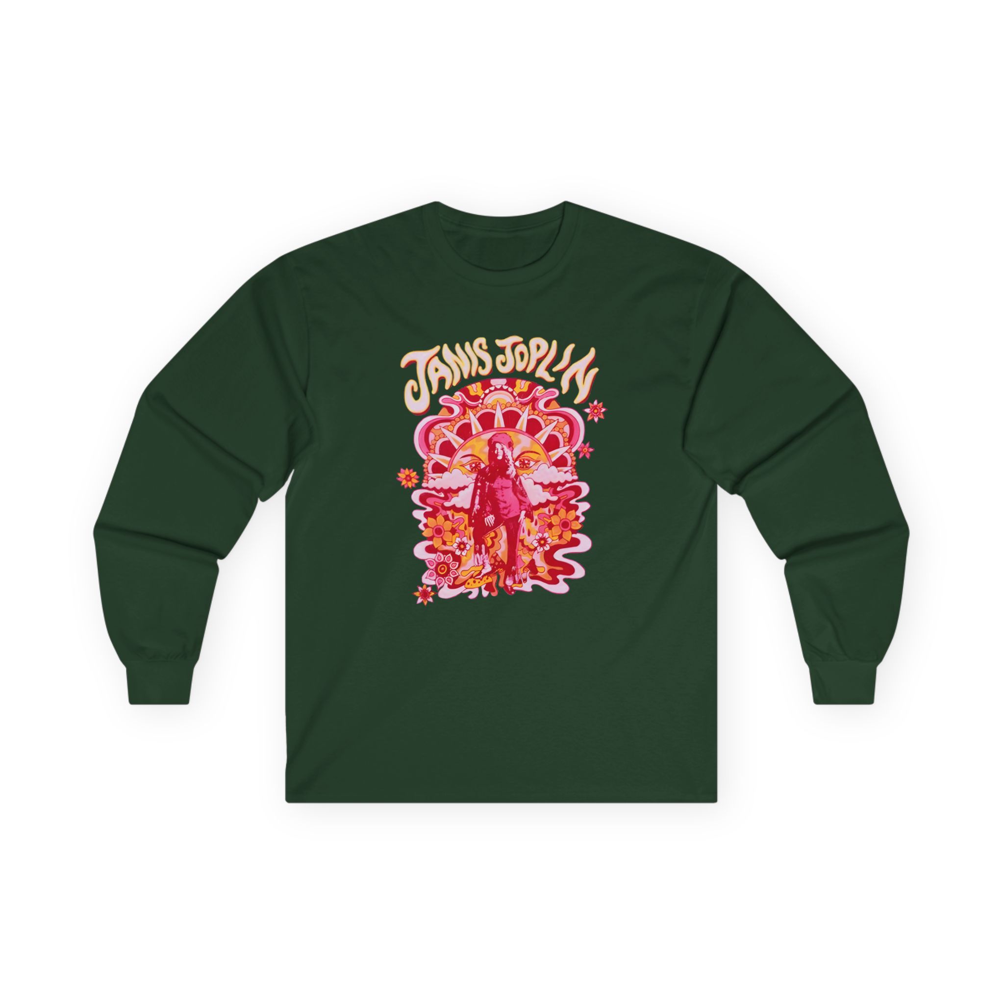 Janis Joplin Groovy Unisex Ultra Cotton Long Sleeve Tee - Image 7