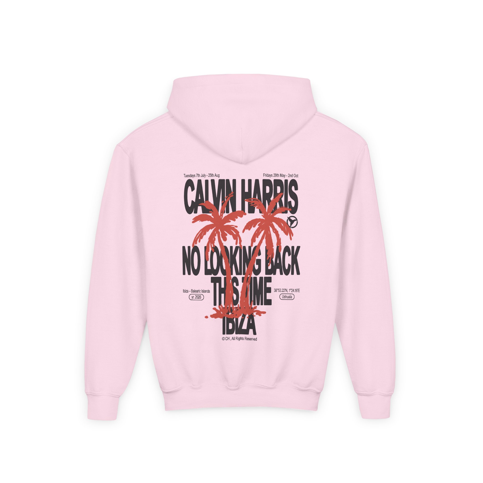 Youth Calvin Harris Ecru Palm Heavy Blend Hooded Sweatshirt - Image 12