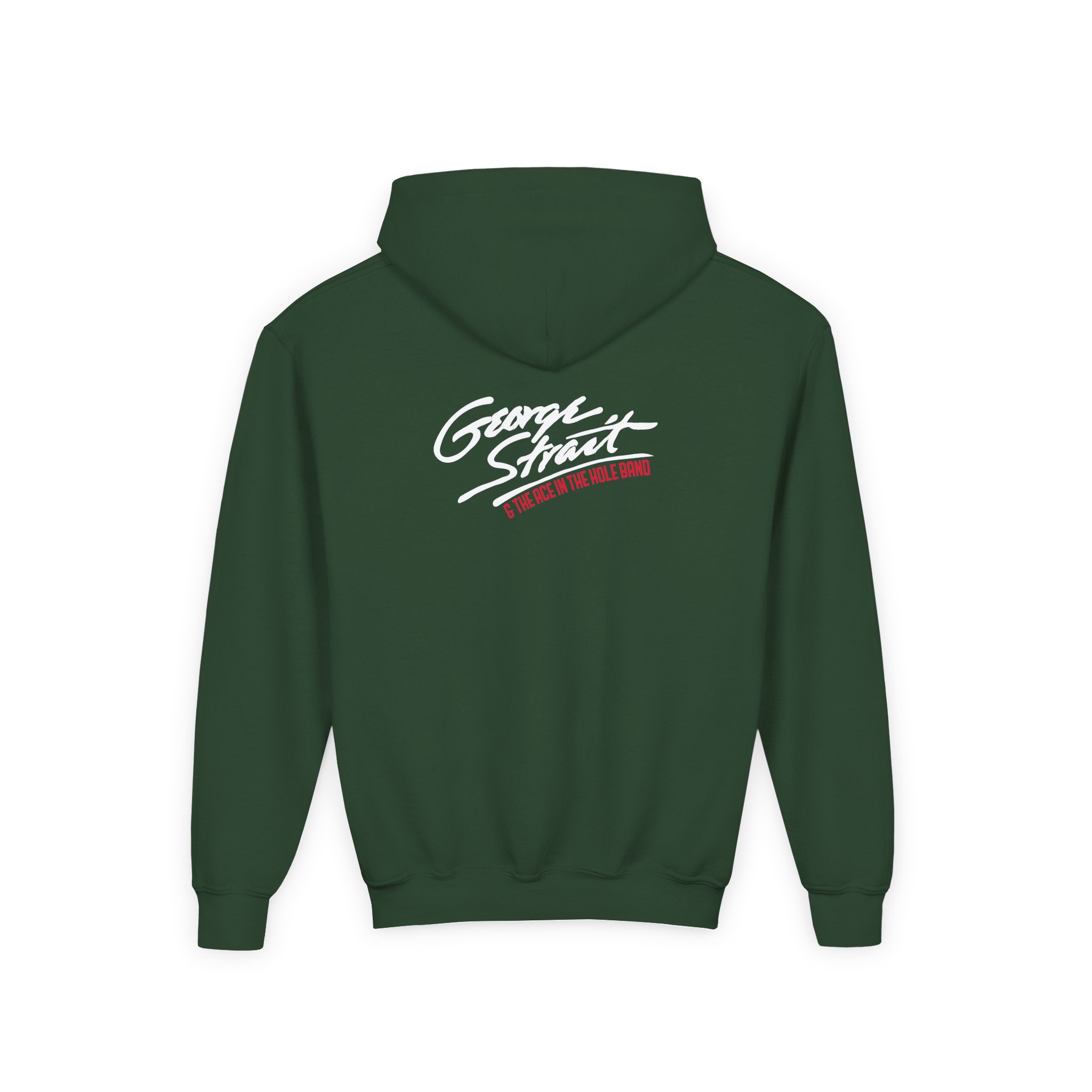 George Strait Satin Youth Heavy Blend Hooded Sweatshirt - Image 4
