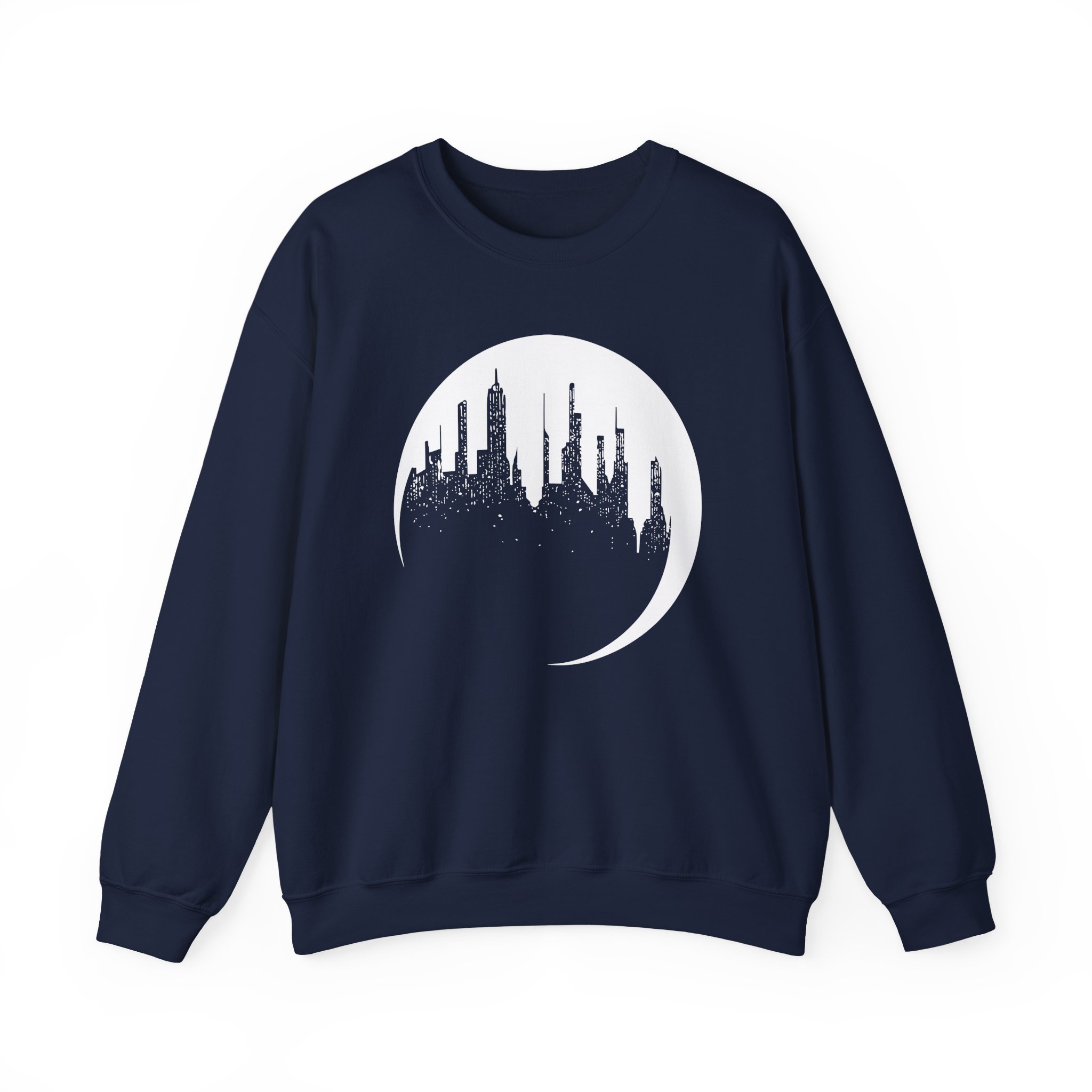 Dropout Unsleeping City Glow-In-The-Dark Unisex Heavy Blend™ Crewneck Sweatshirt - Image 11
