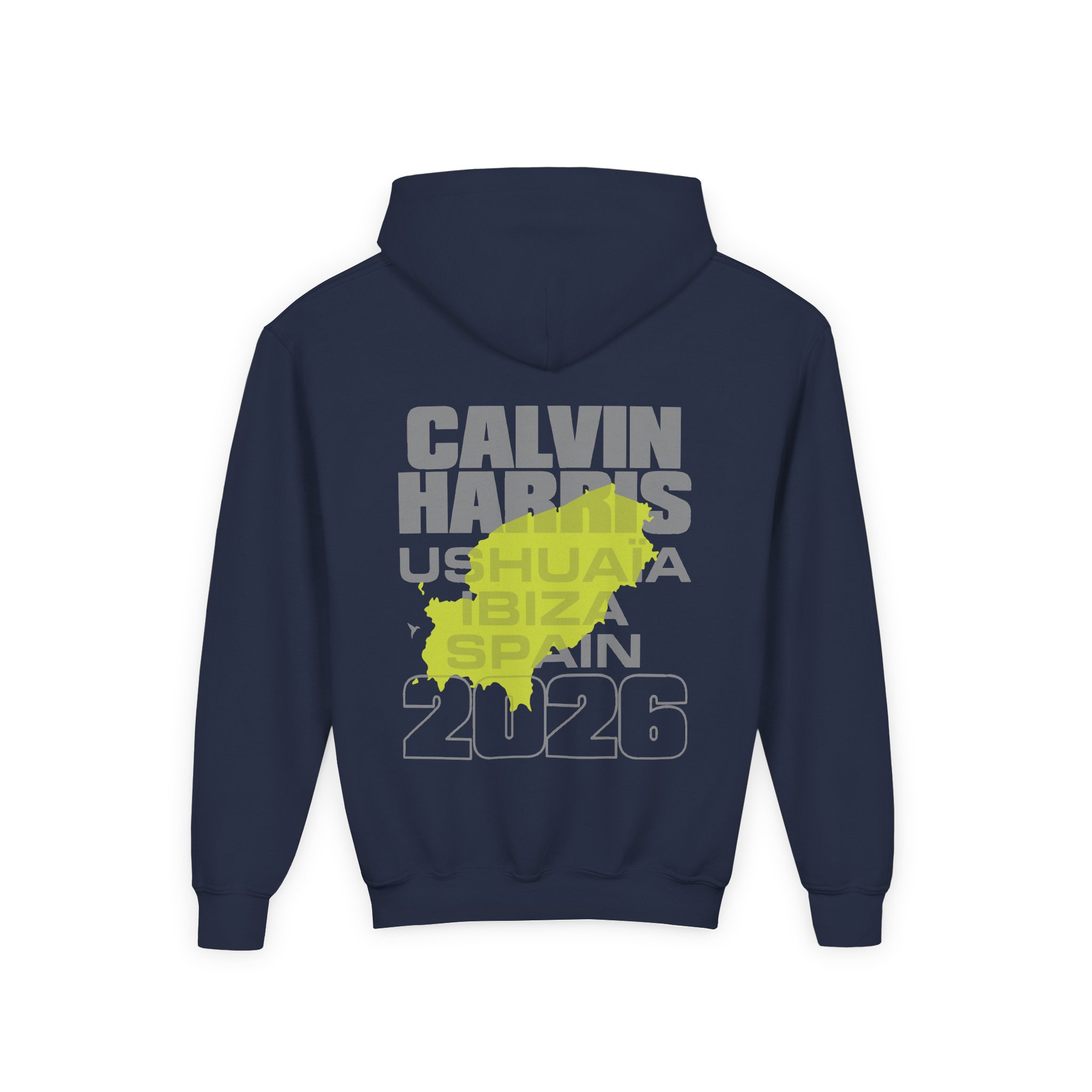 Youth Calvin Harris Ibiza Text Heavy Blend Hooded Sweatshirt - Image 8