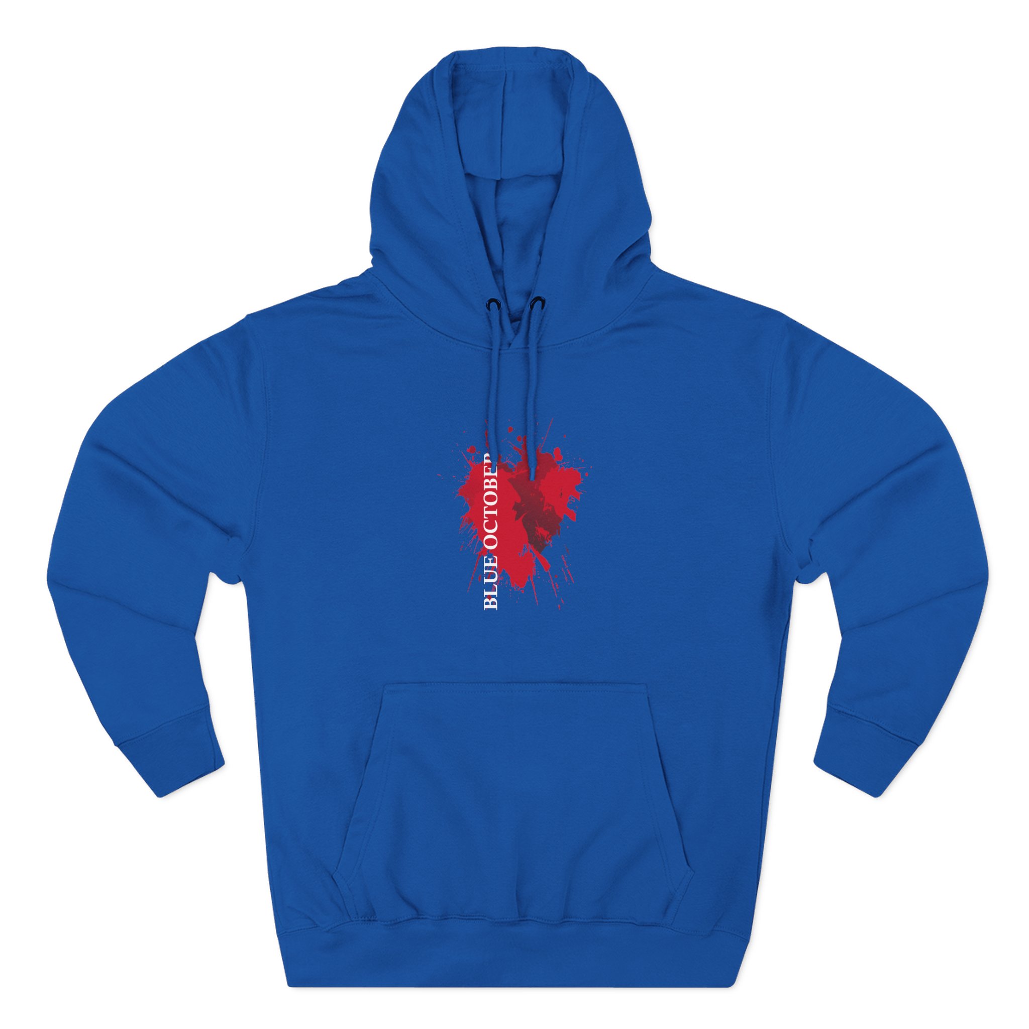 Blue October Splatter Heart Three-Panel Fleece Hoodie - Image 7