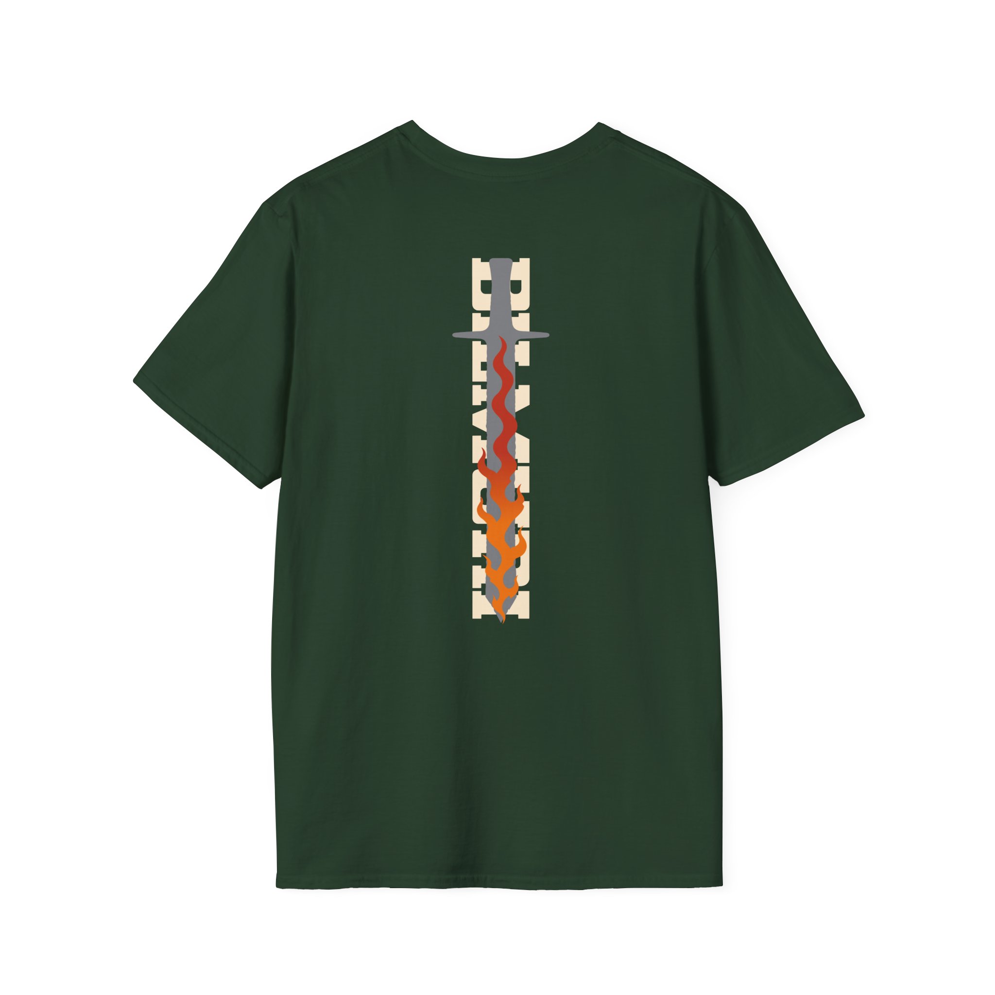 Bilmuri Flaming Sword Logo Unisex Softstyle T-Shirt - Image 6