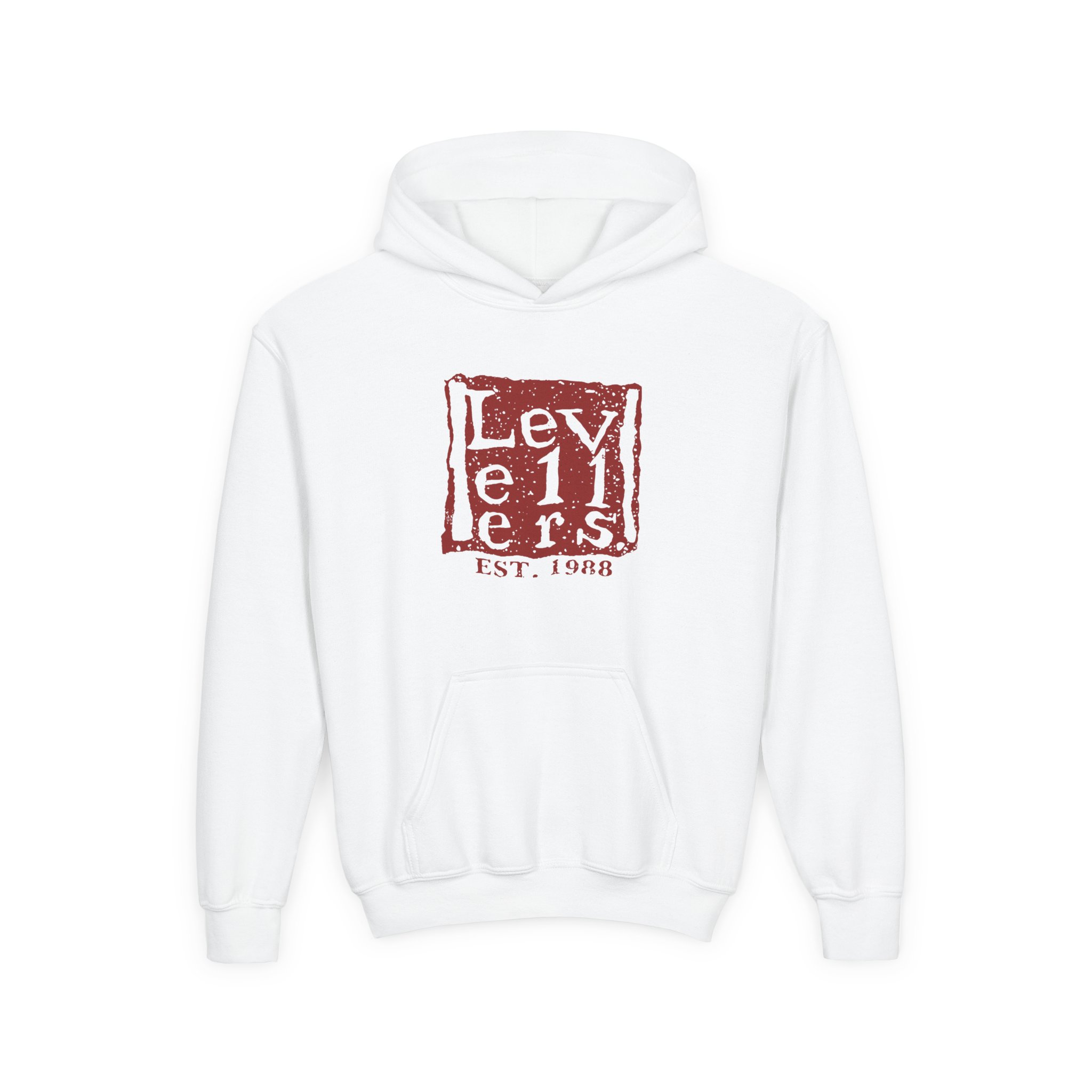 Levellers Logo Youth Heavy Blend Hooded Sweatshirt - Image 3