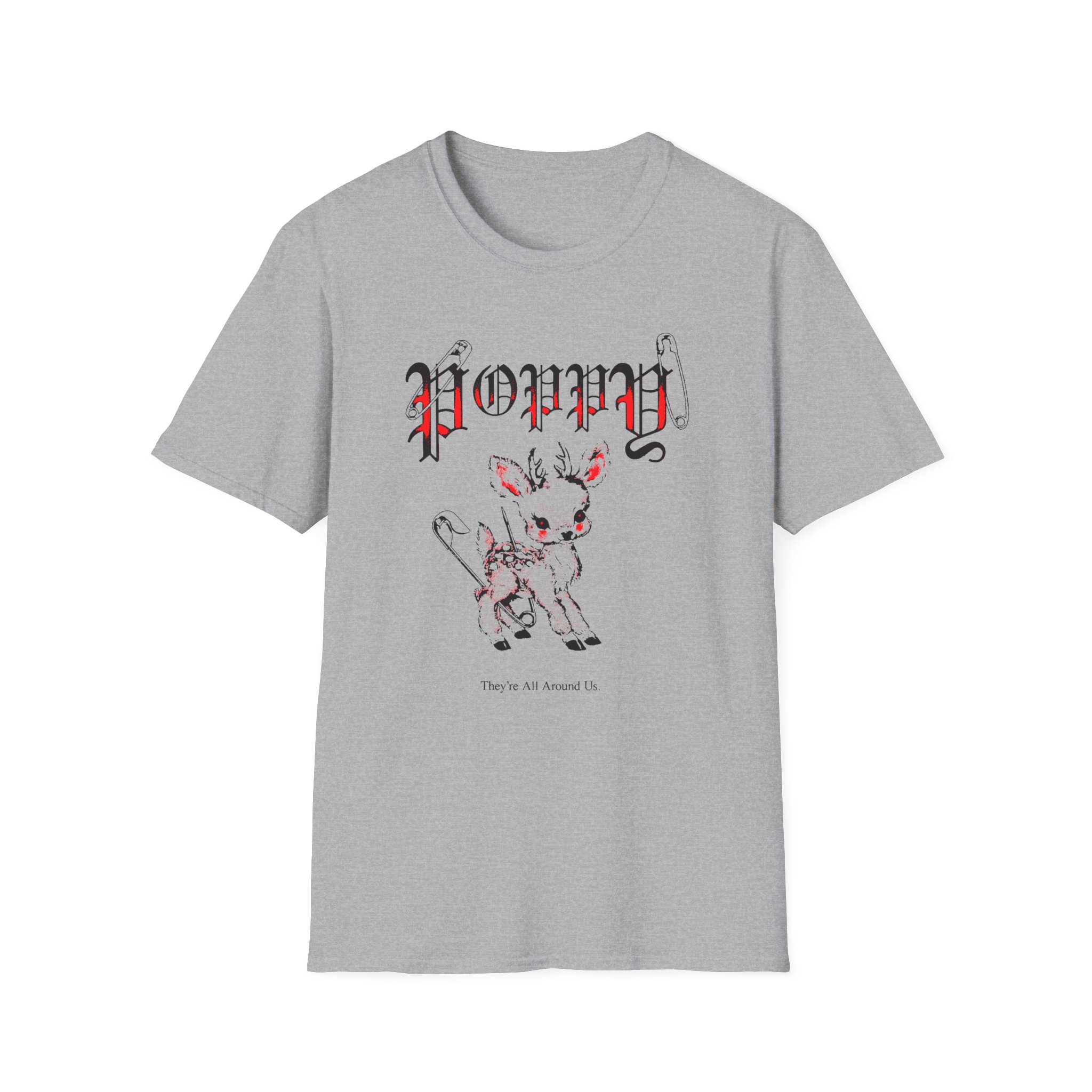 Poppy Deer Unisex Softstyle T-Shirt - Image 7