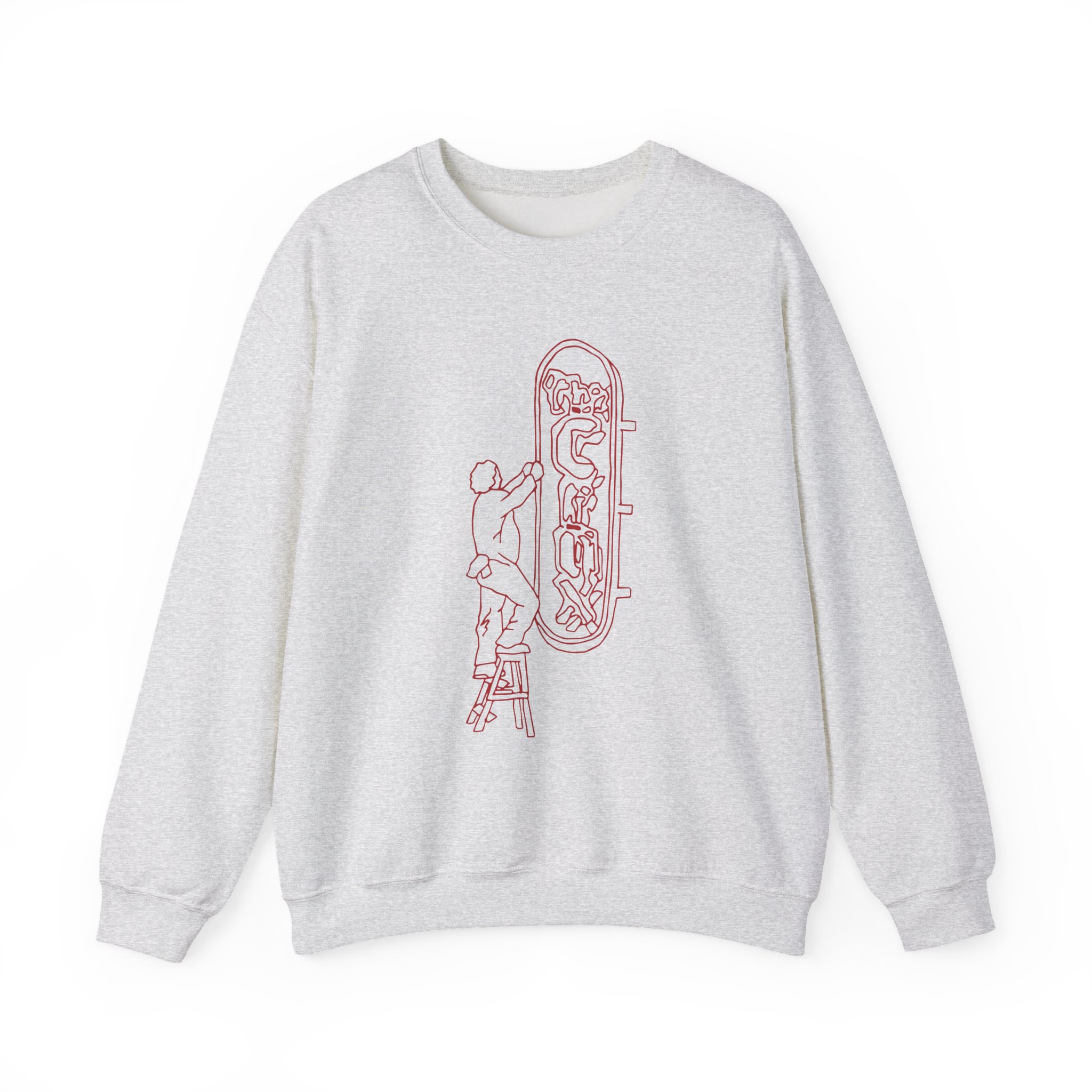 Djo The Crux Sign Ringer Unisex Heavy Blend™ Crewneck Sweatshirt - Image 3