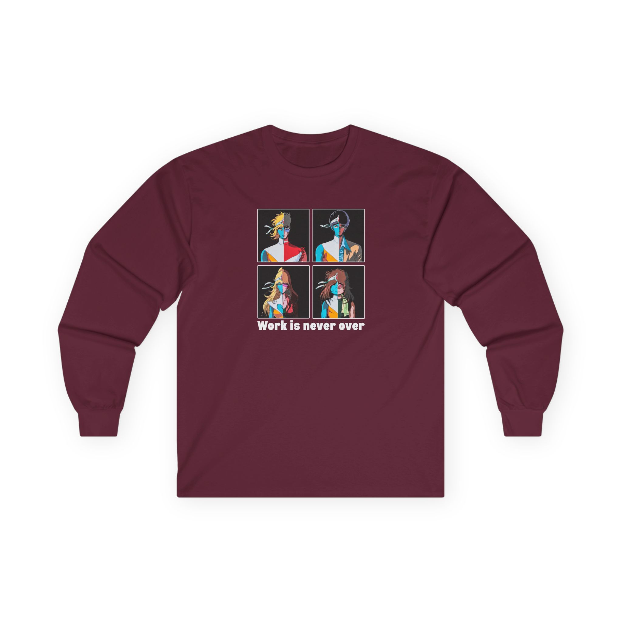 Daft Punk Work is never over Unisex Ultra Cotton Long Sleeve Tee - Image 3