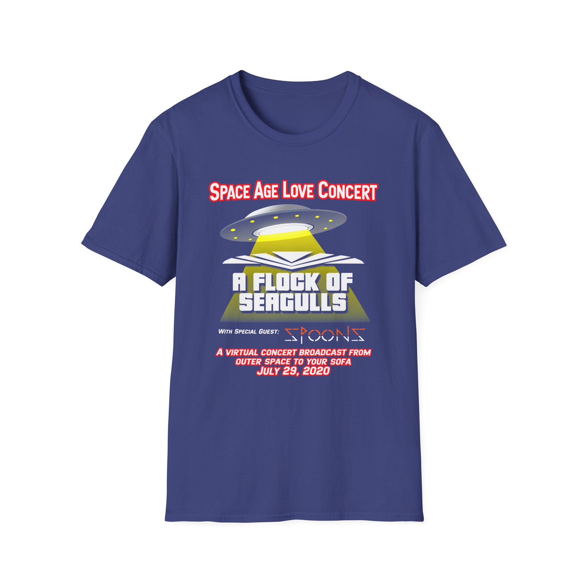 A Flock of Seagulls Space Age Love Concert Unisex Softstyle T-Shirt - Image 9