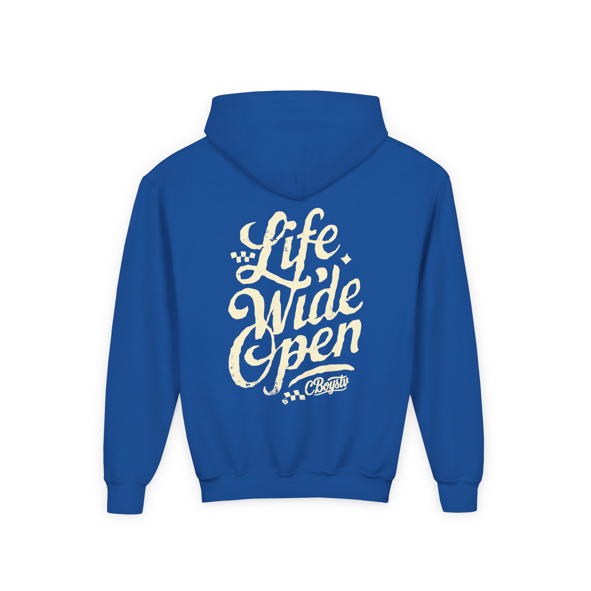 Cboystv Tan Script Youth Heavy Blend Hooded Sweatshirt - Image 10