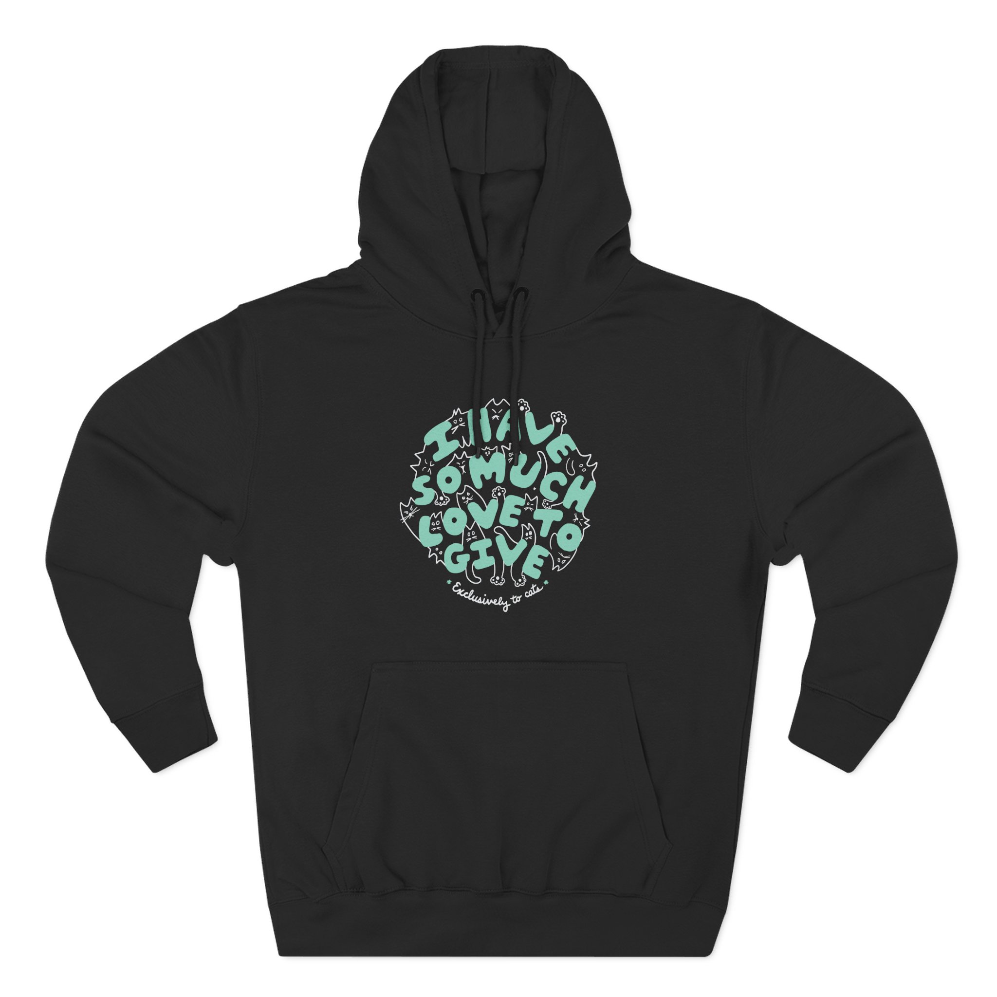 Dropout Exclusively To Cats Three-Panel Fleece Hoodie