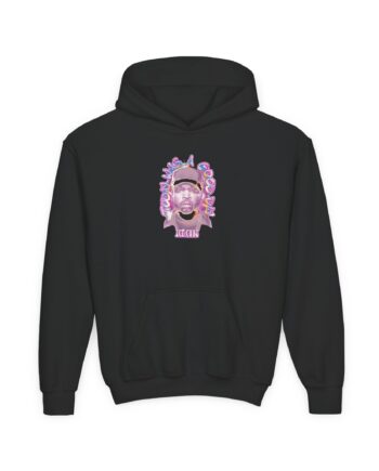 Ice Cube Airbrush Portrait Youth Heavy Blend Hooded Sweatshirt
