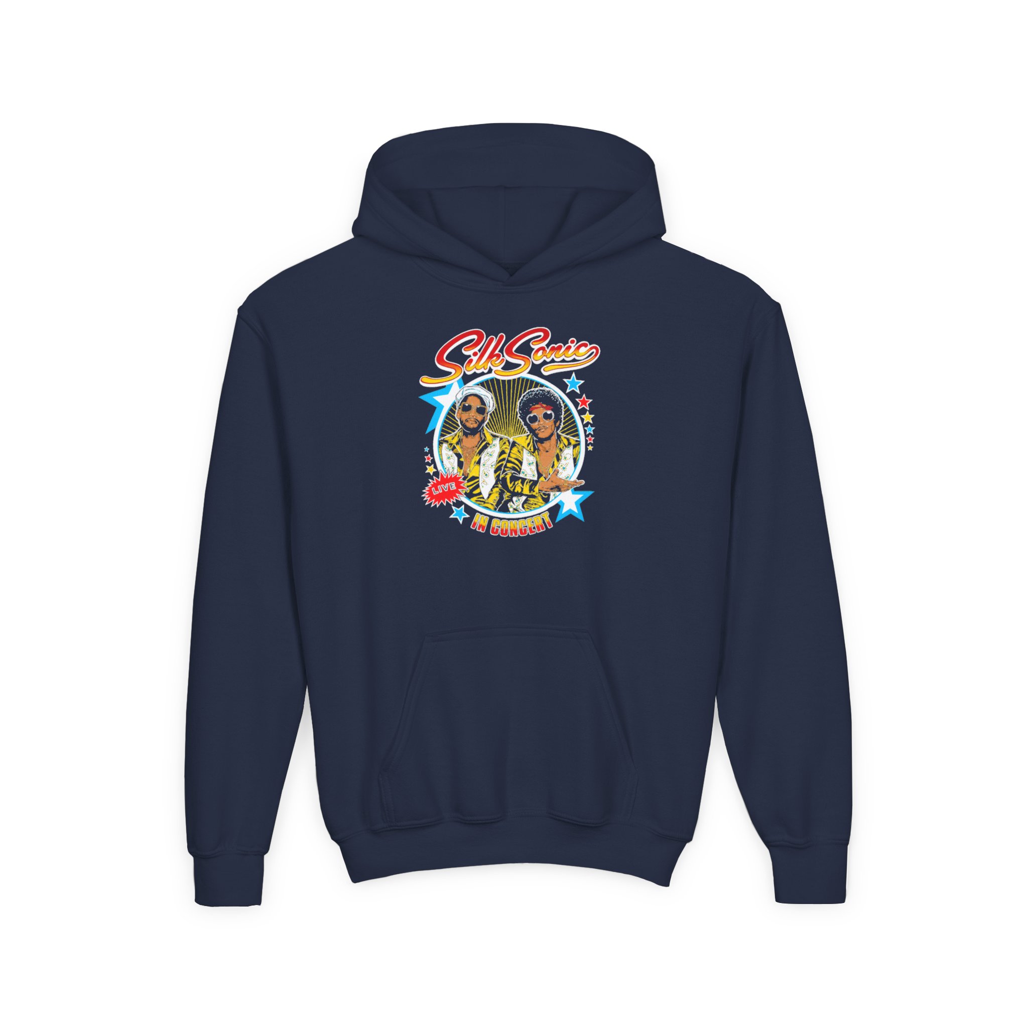 Bruno Mars Silk Sonic in Concert Youth Heavy Blend Hooded Sweatshirt - Image 5
