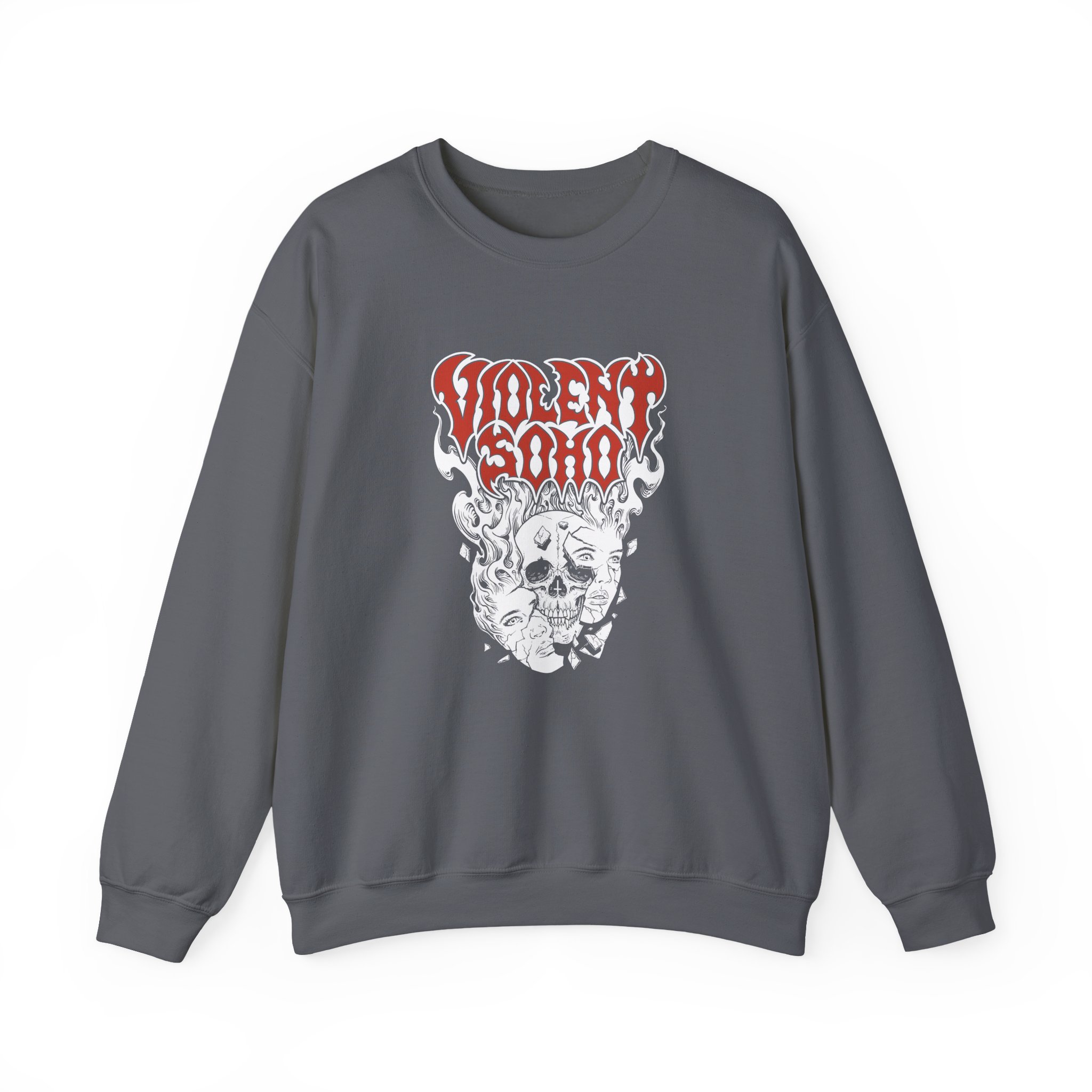Violent Soho Murdoch Skull Unisex Heavy Blend™ Crewneck Sweatshirt - Image 13