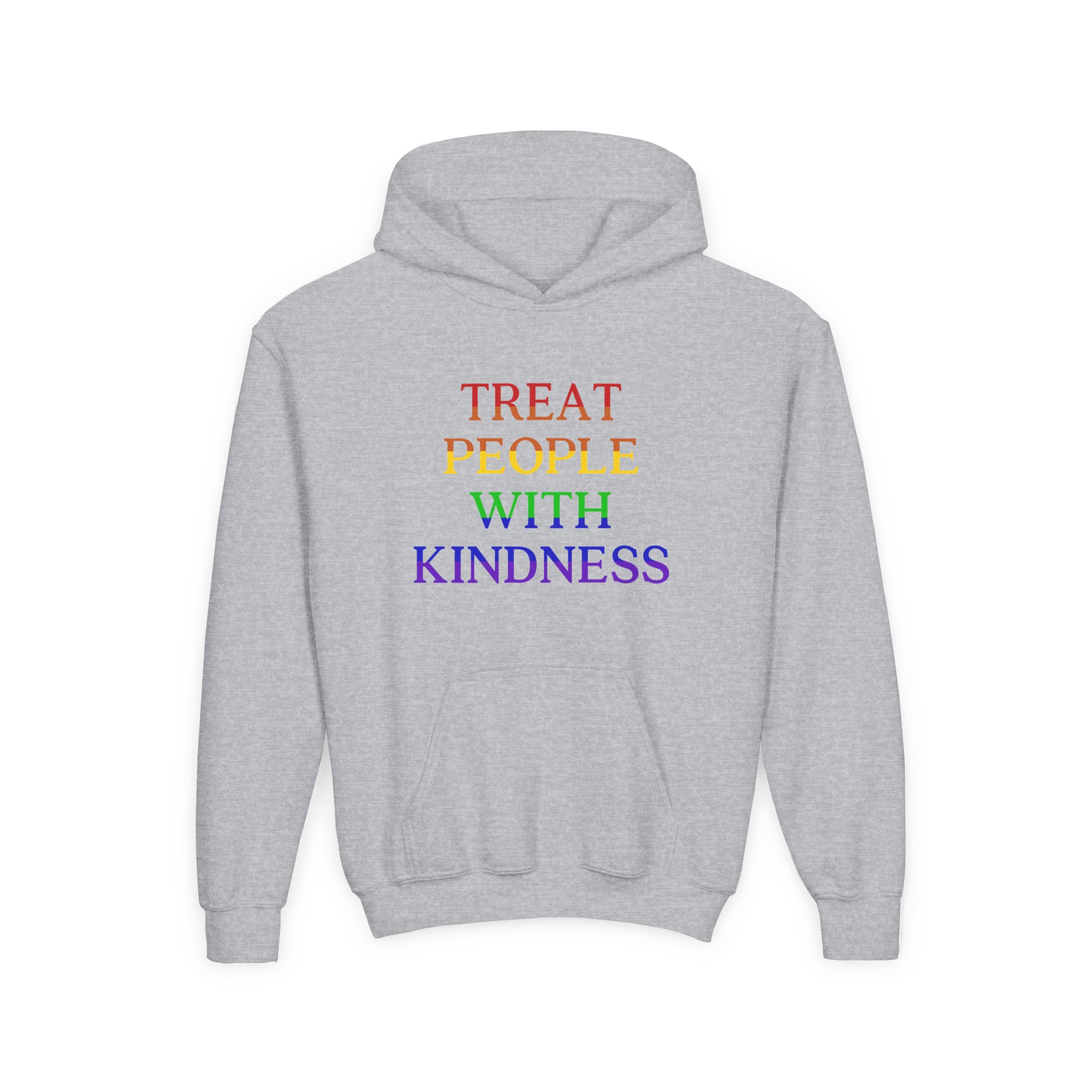 Love on Tour Treat People With Kindness Youth Heavy Blend Hooded Sweatshirt - Image 3