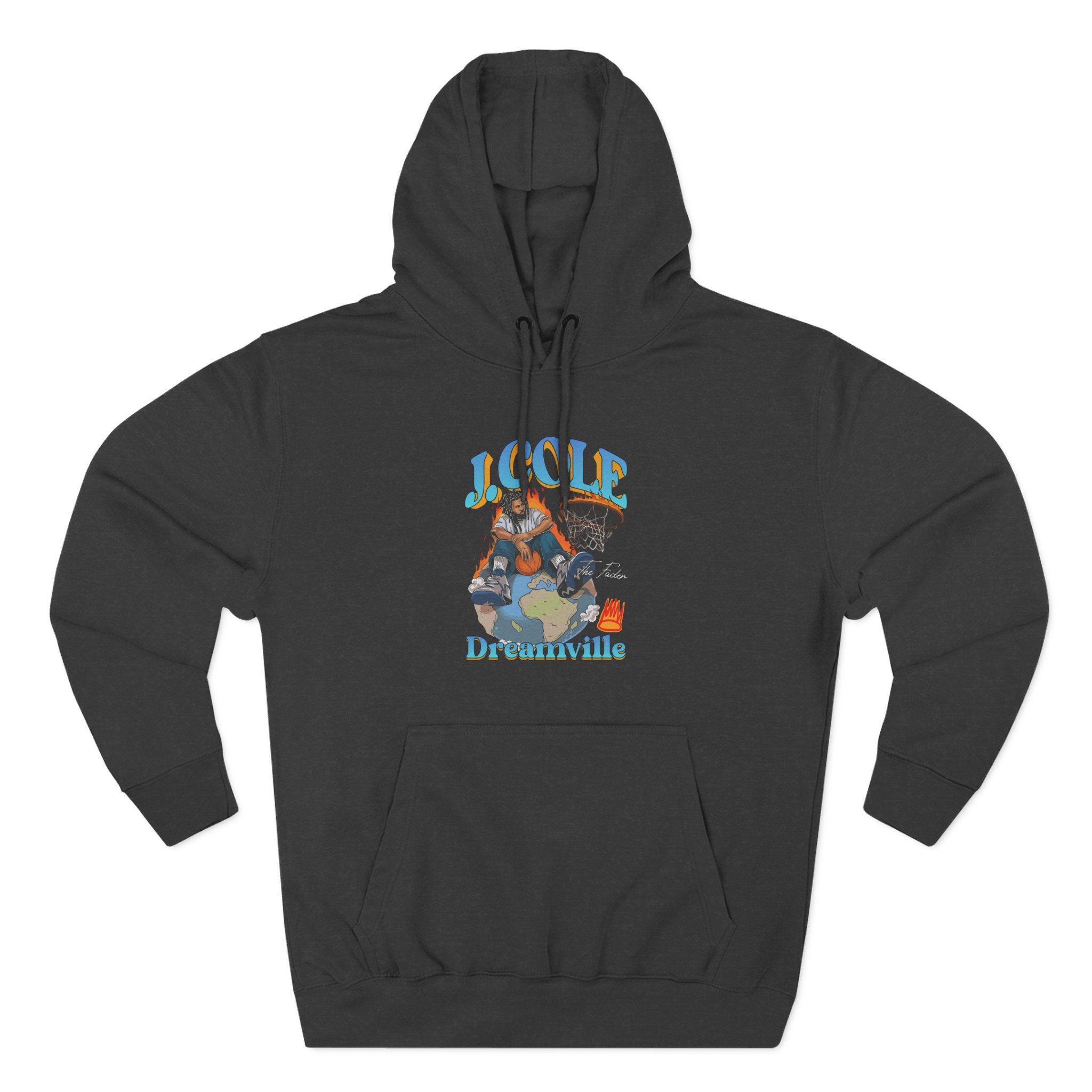 J Cole "Dreamville World" Three-Panel Fleece Hoodie - Image 5