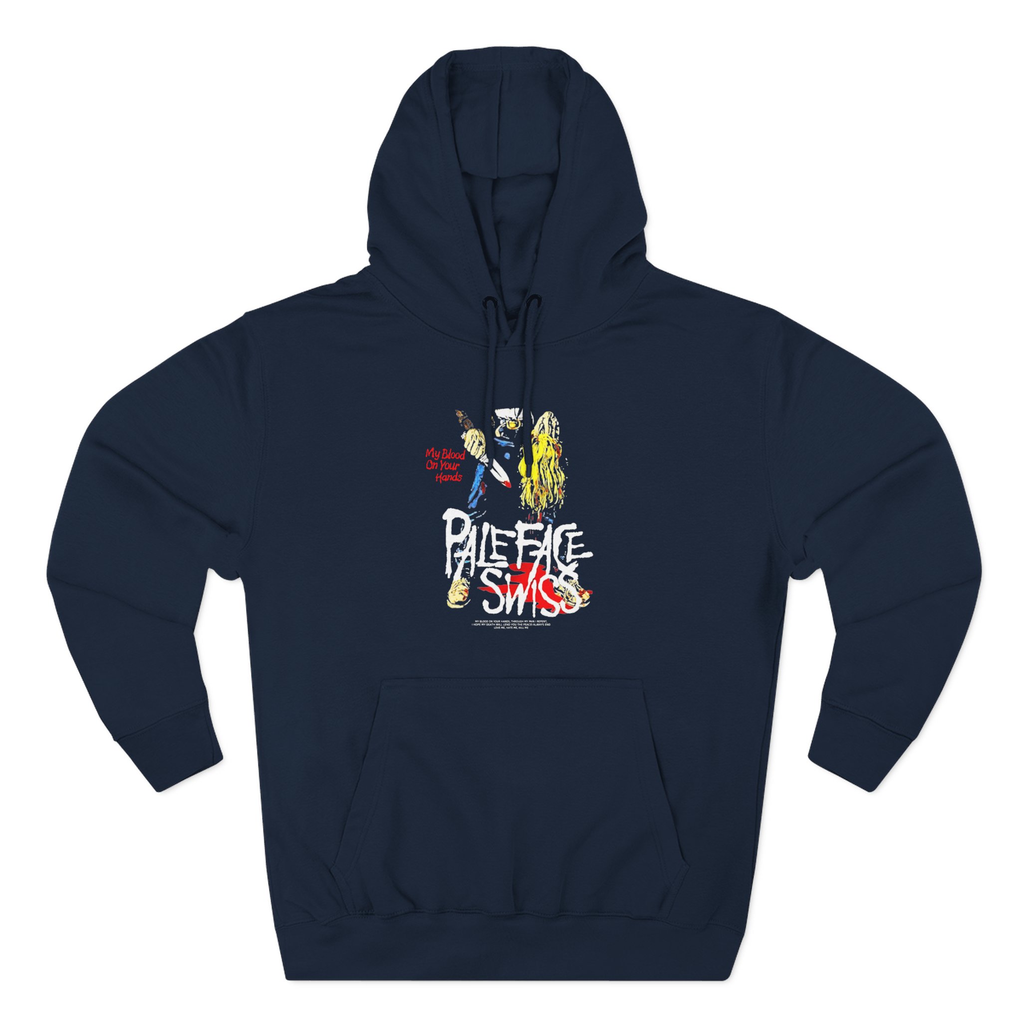 Paleface Swiss My Blood on Your Hands Washed Out Three-Panel Fleece Hoodie - Image 7