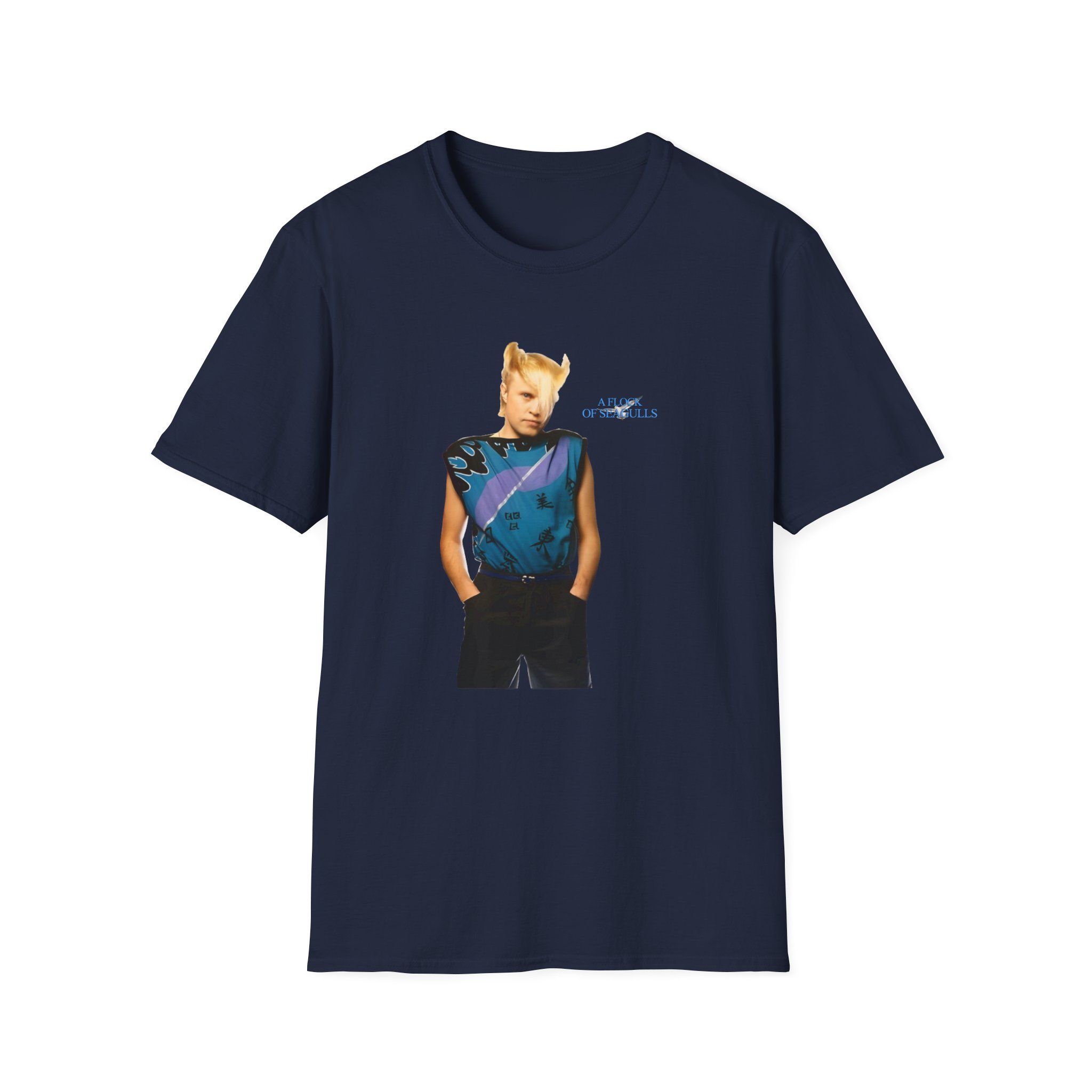 A Flock of Seagulls Mike Score Unisex Softstyle T-Shirt - Image 13