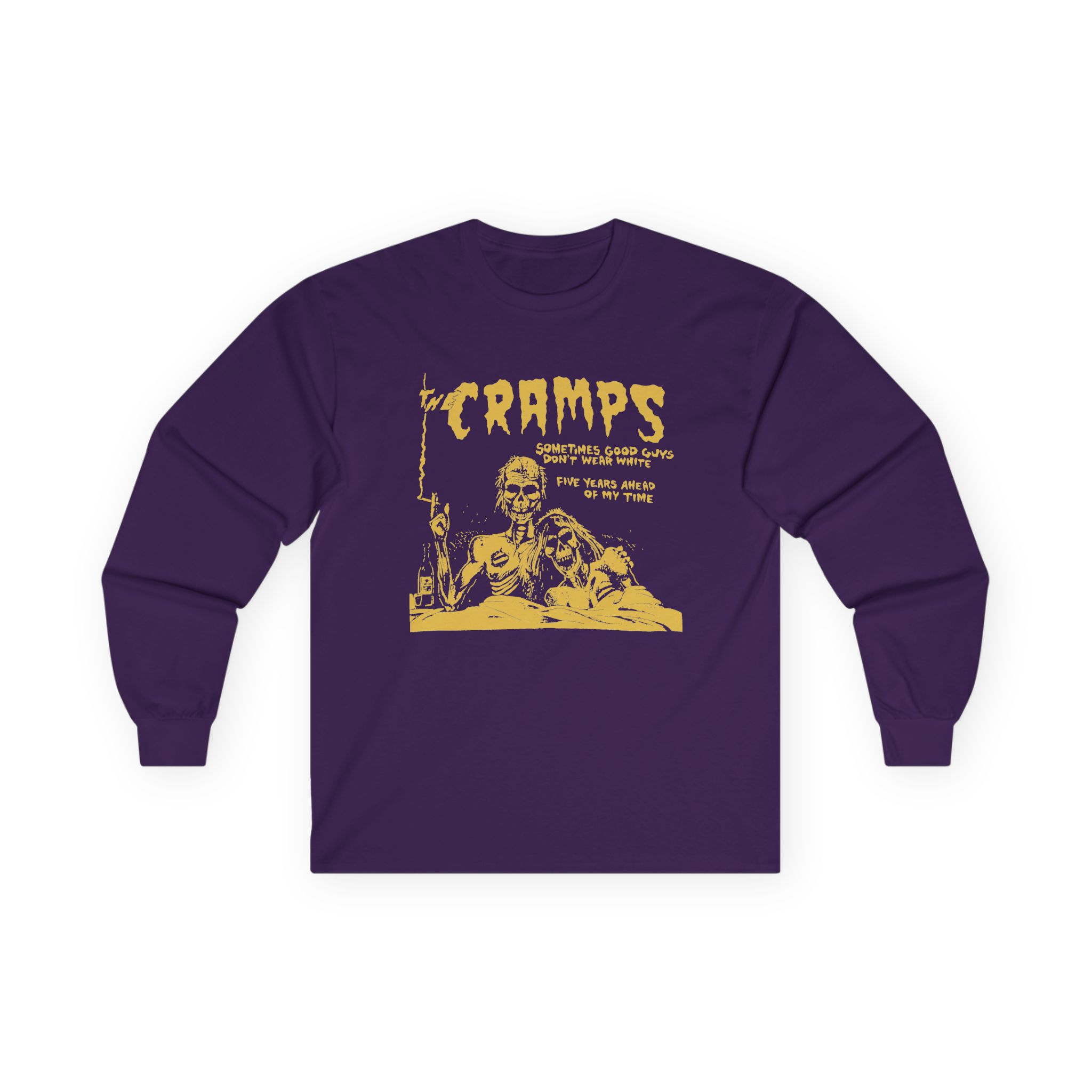 The Cramps Sometimes Good Guys Don’t Wear White Unisex Ultra Cotton Long Sleeve Tee - Image 13