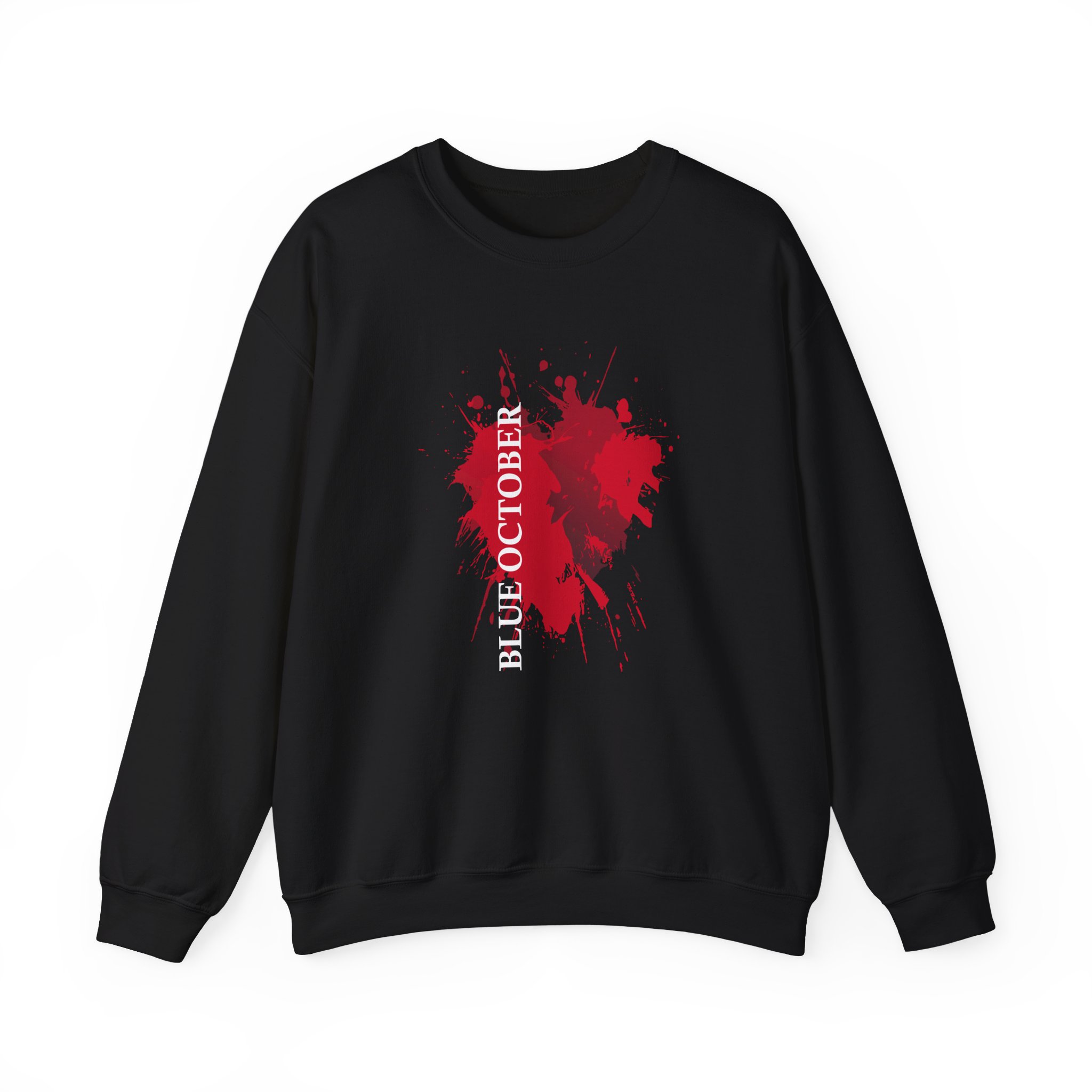 Blue October Splatter Heart Unisex Heavy Blend™ Crewneck Sweatshirt