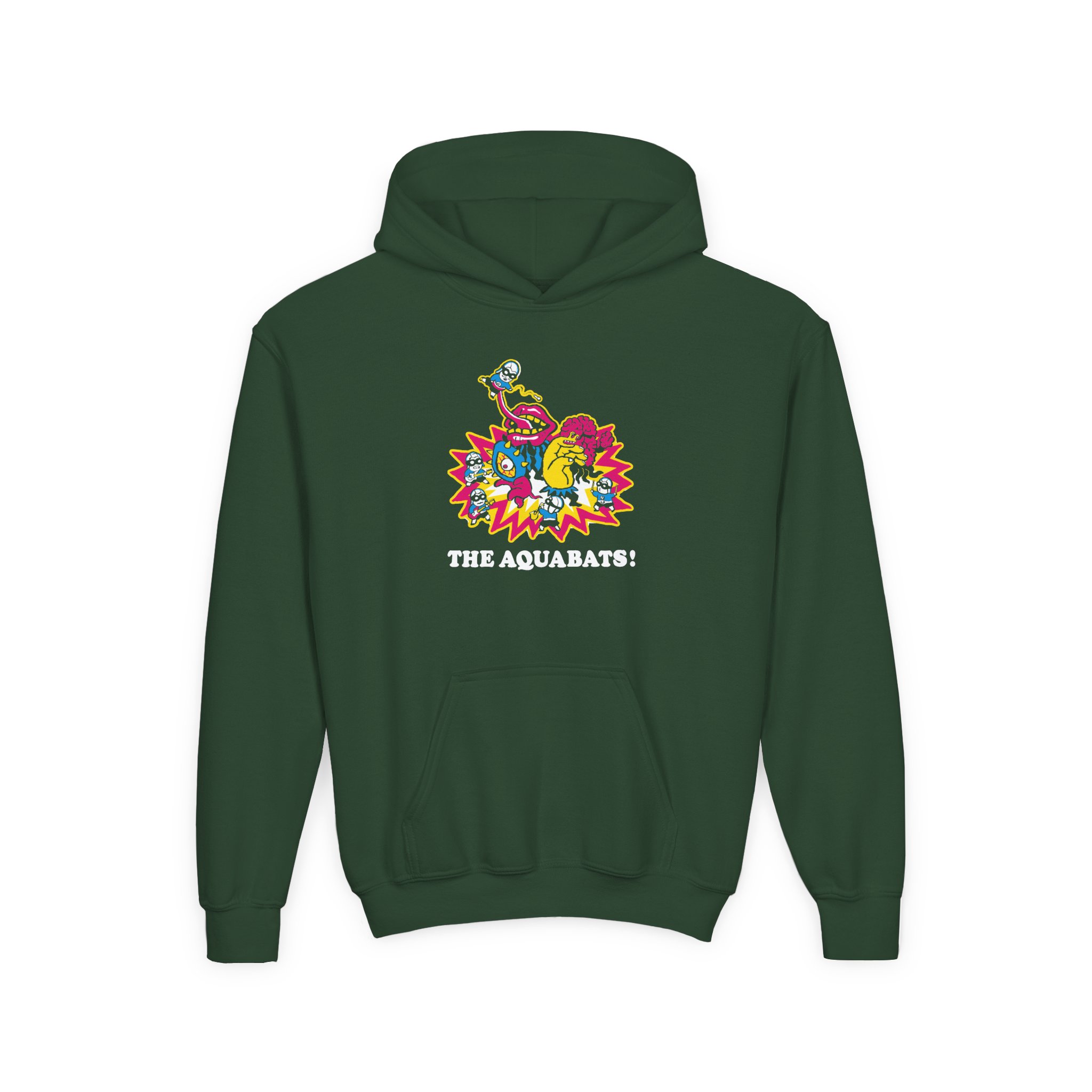 The Aquabats Fight Youth Heavy Blend Hooded Sweatshirt - Image 3