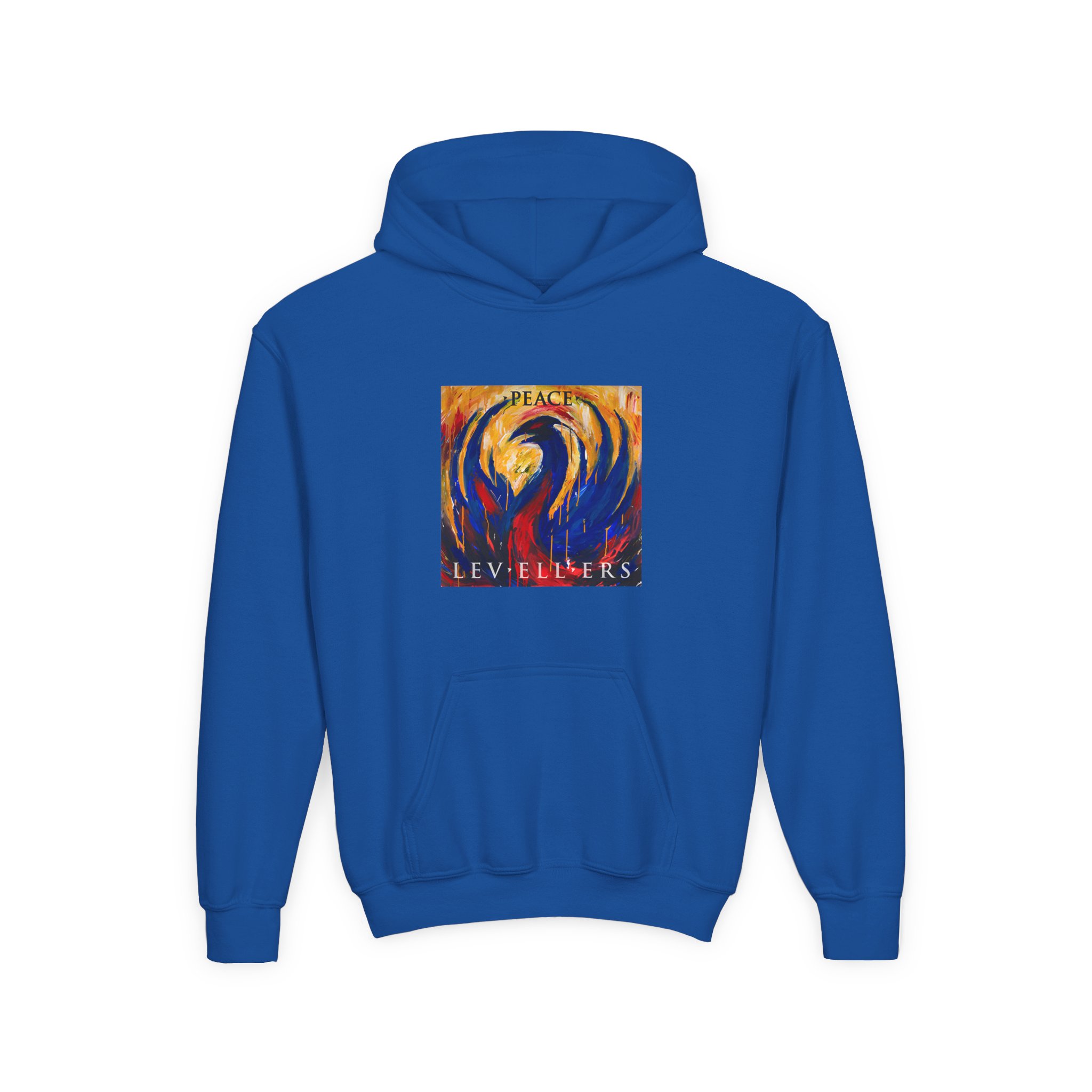 Levellers Peace Youth Heavy Blend Hooded Sweatshirt - Image 9