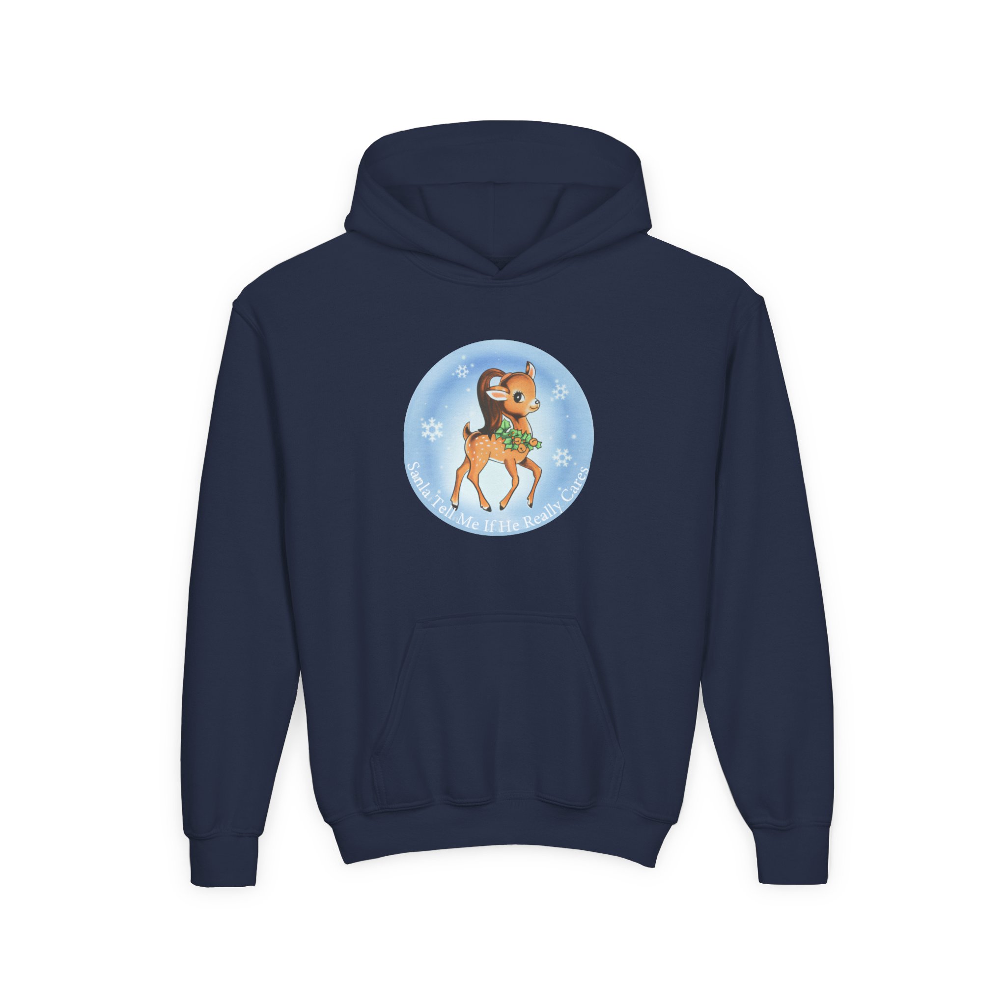 AG Santa Tell Me Youth Heavy Blend Hooded Sweatshirt - Image 11