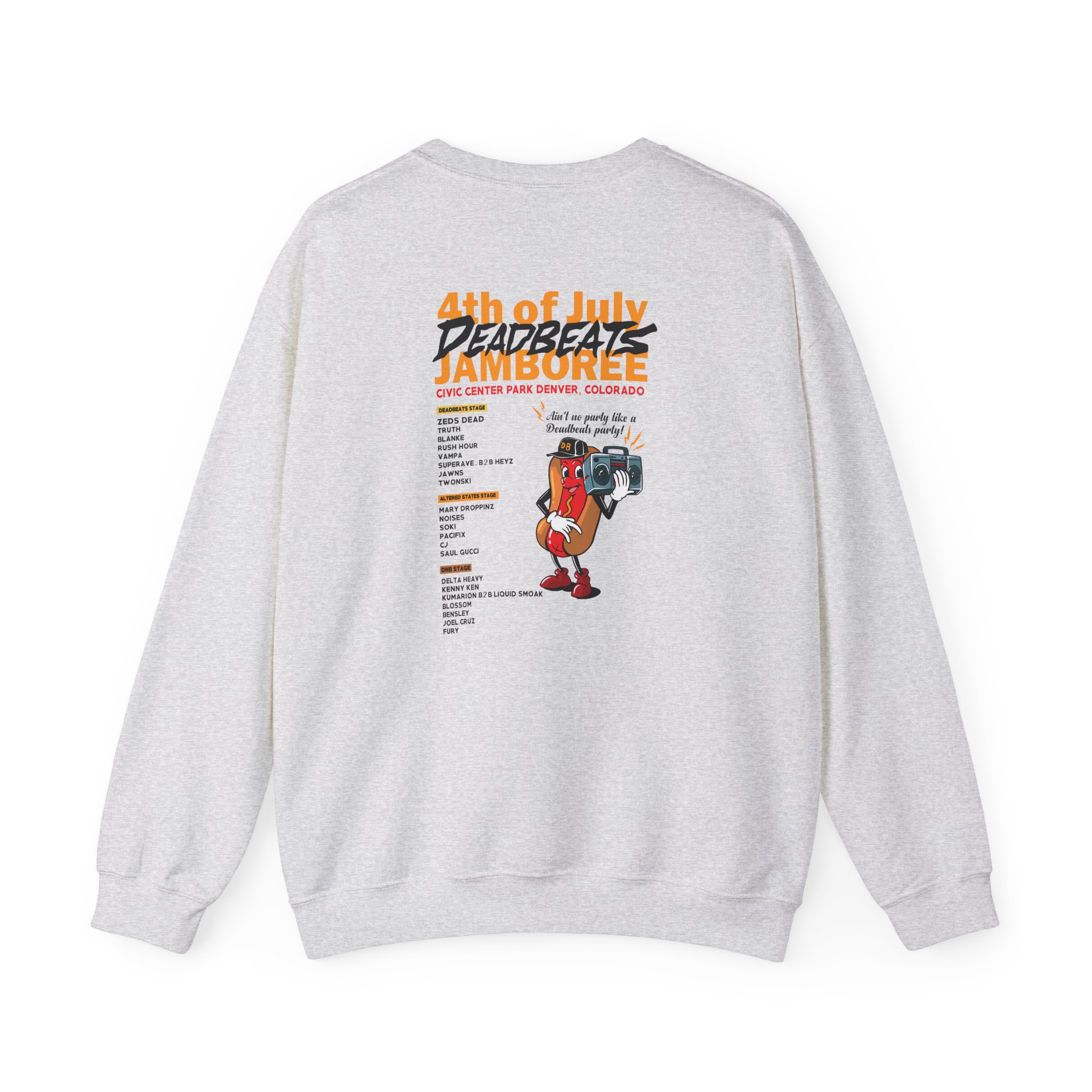Deadbeats Jamboree Hot Dog Unisex Heavy Blend™ Crewneck Sweatshirt - Image 4