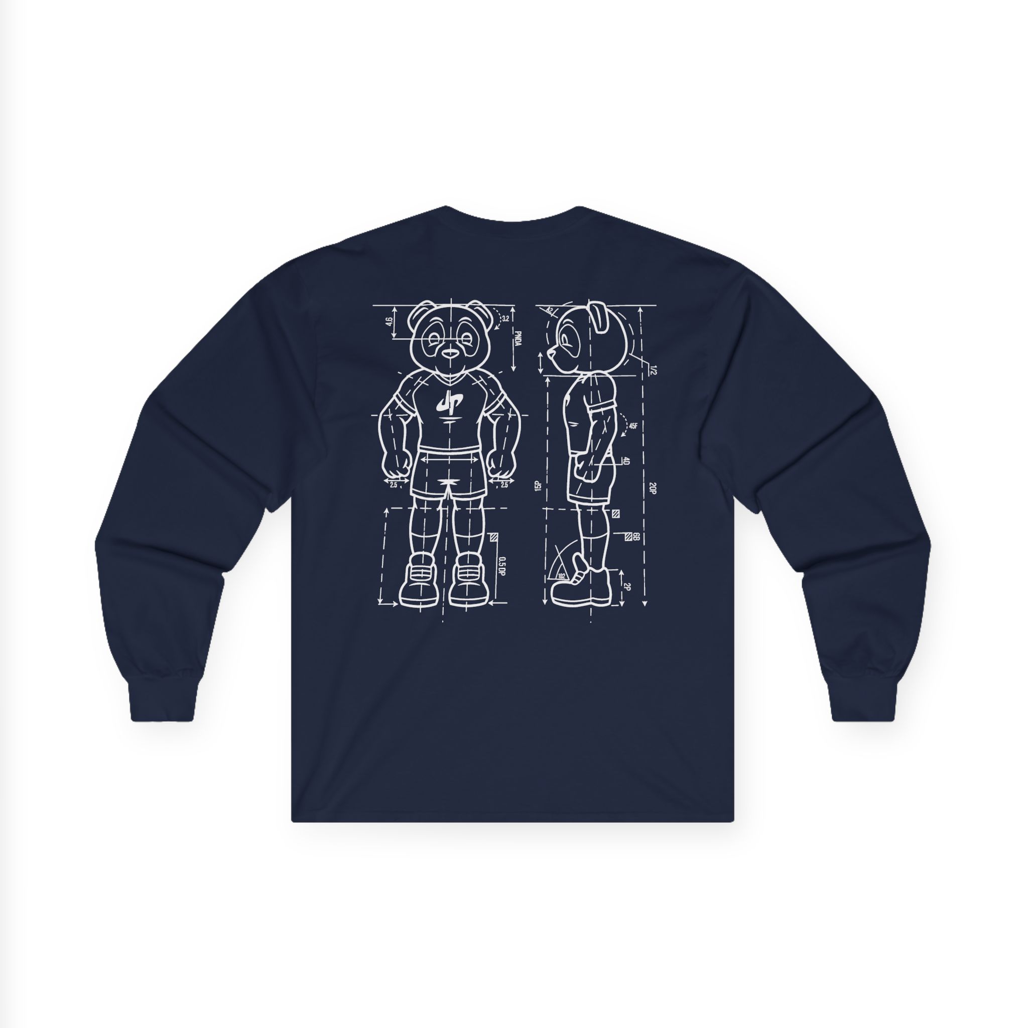 Dude Perfect Blueprint Panda Unisex Ultra Cotton Long Sleeve Tee - Image 14