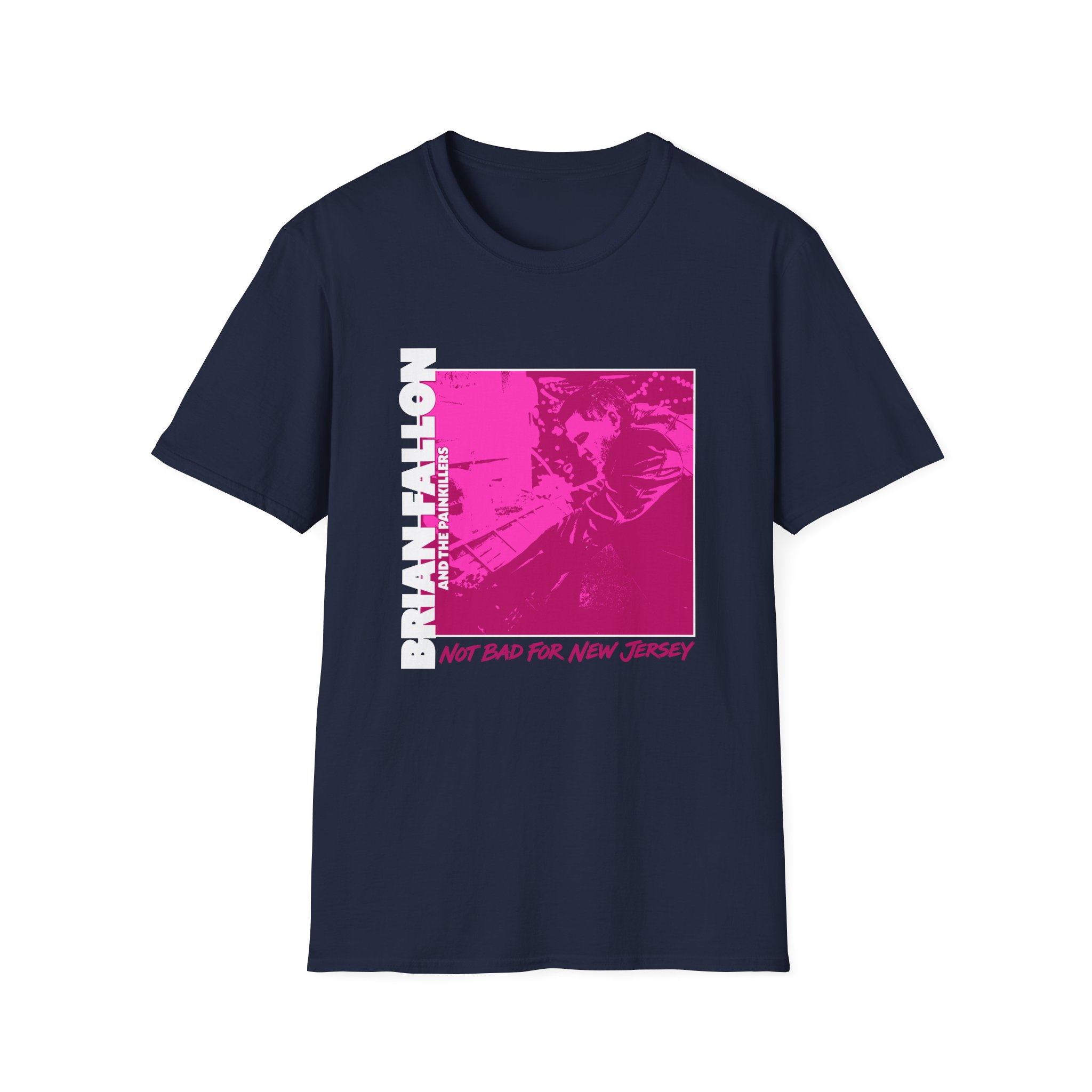 Brian Fallon Not Bad Pink Graphic Unisex Softstyle T-shirt - Image 9