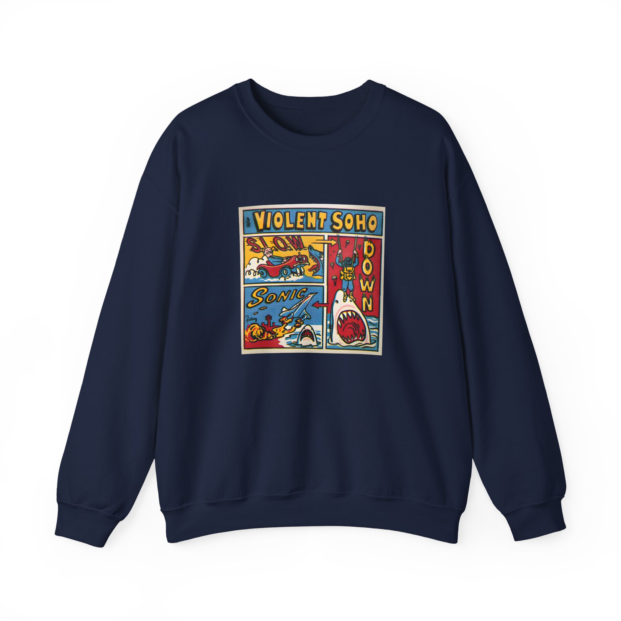 Violent Soho Slow Down Sonic Unisex Heavy Blend™ Crewneck Sweatshirt - Image 15