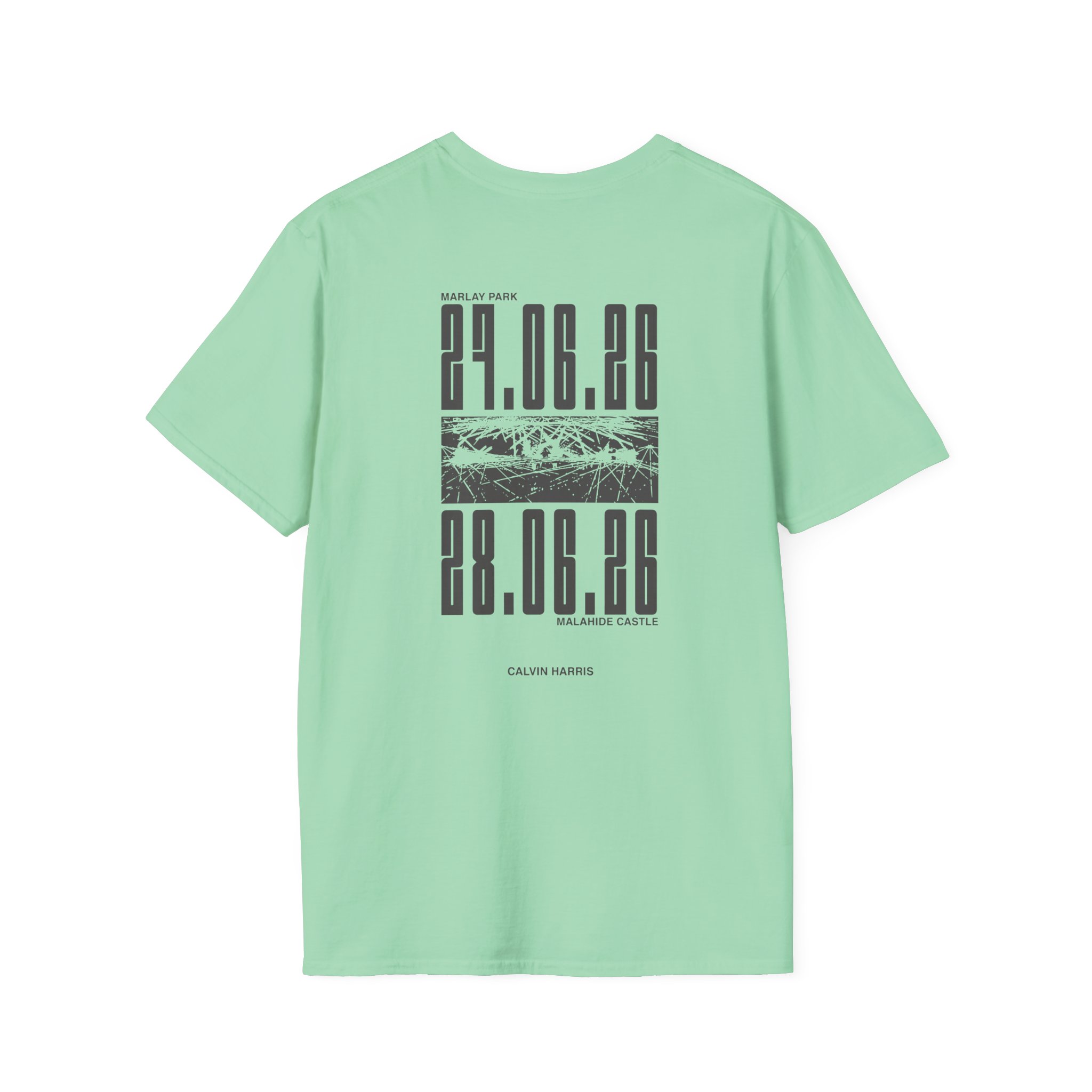 Calvin Harris Malahide Castle Tour Unisex Softstyle T-Shirt - Image 20