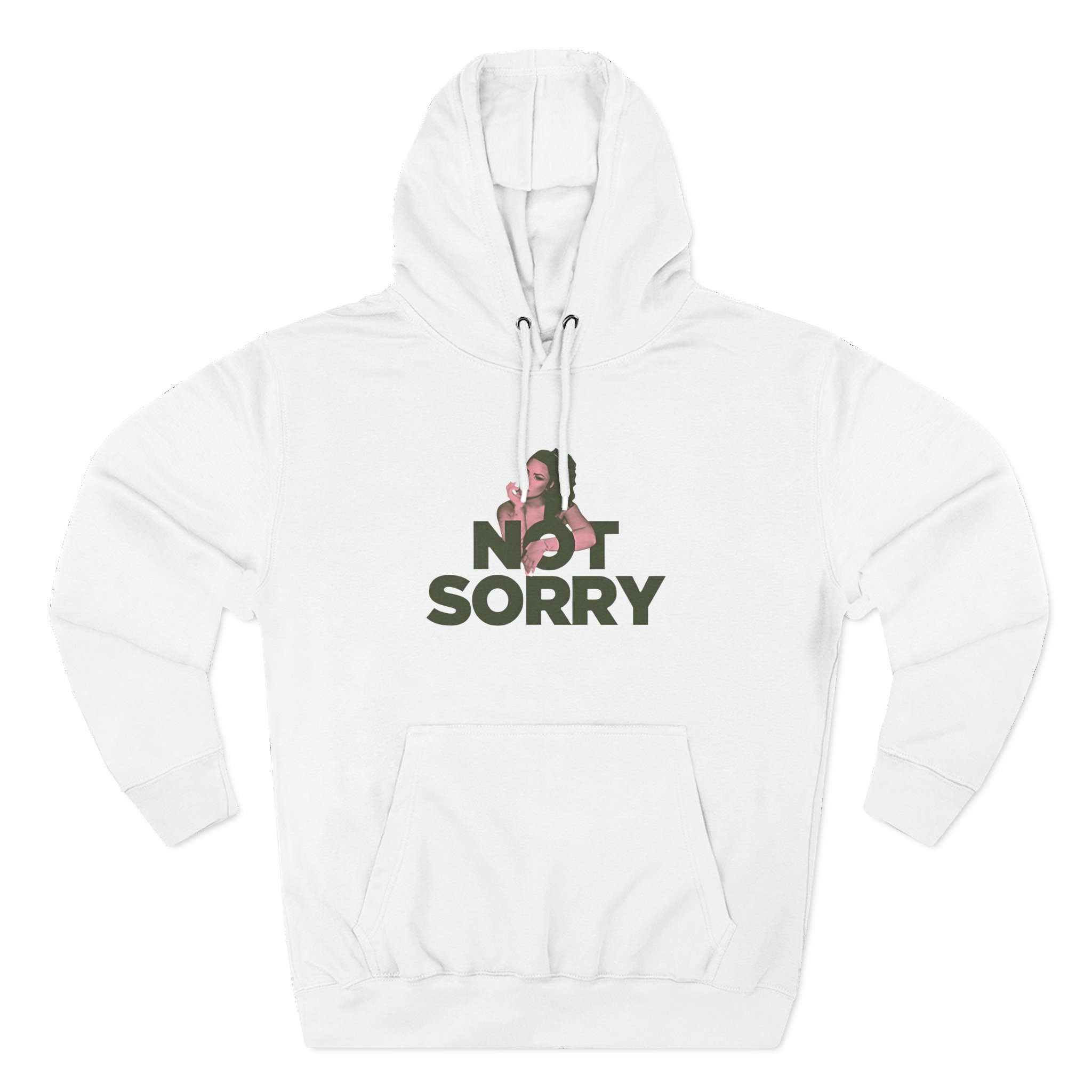 D L Not Sorry Three-Panel Fleece Hoodie