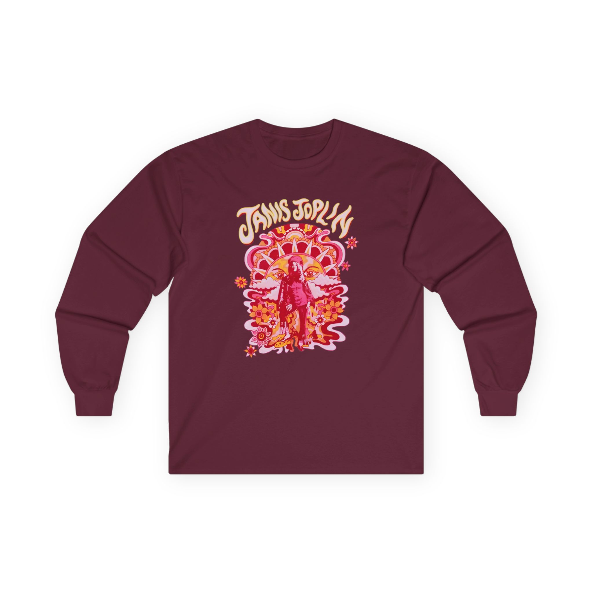 Janis Joplin Groovy Unisex Ultra Cotton Long Sleeve Tee - Image 3