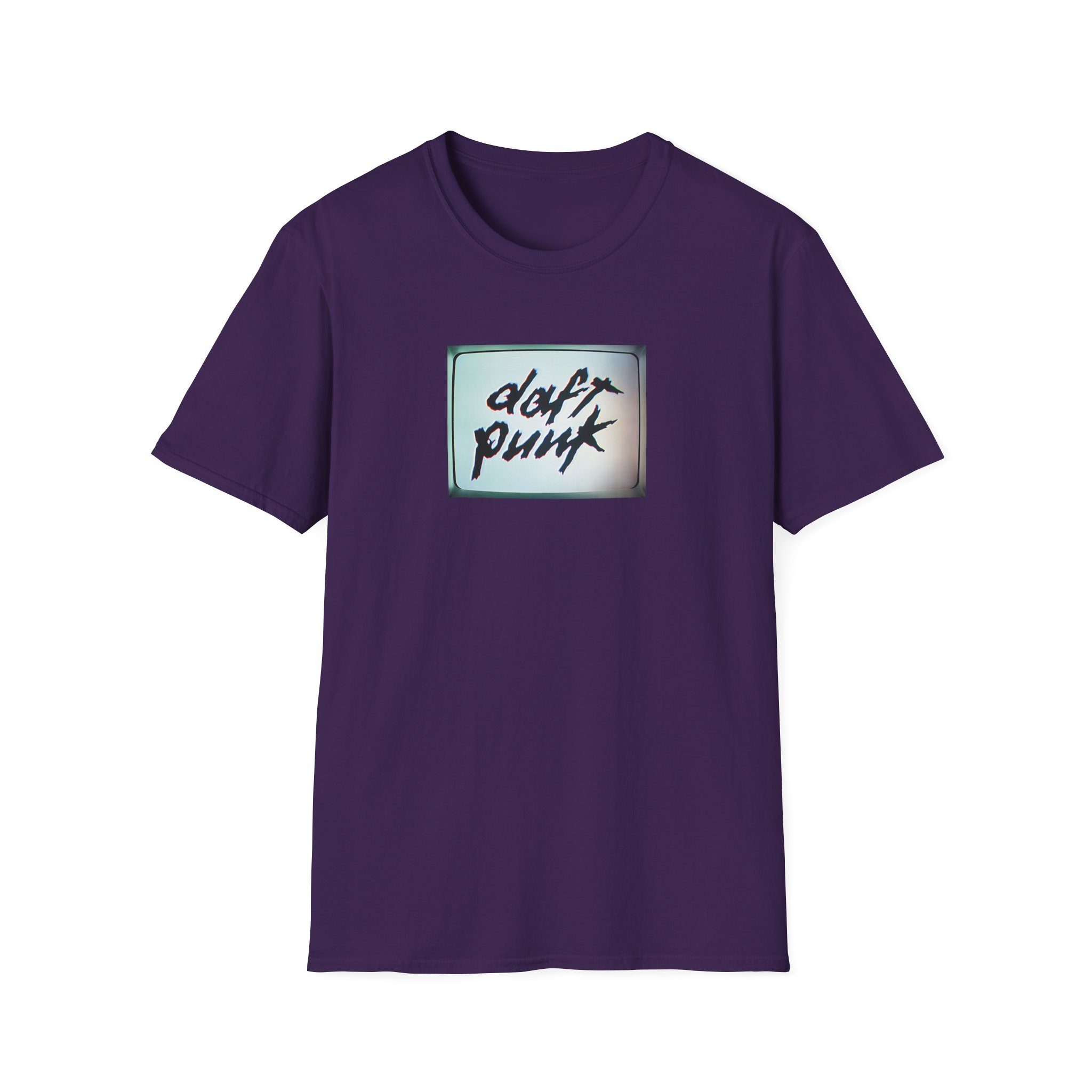 Daft Punk Human After All Black Unisex Softstyle T-Shirt - Image 25