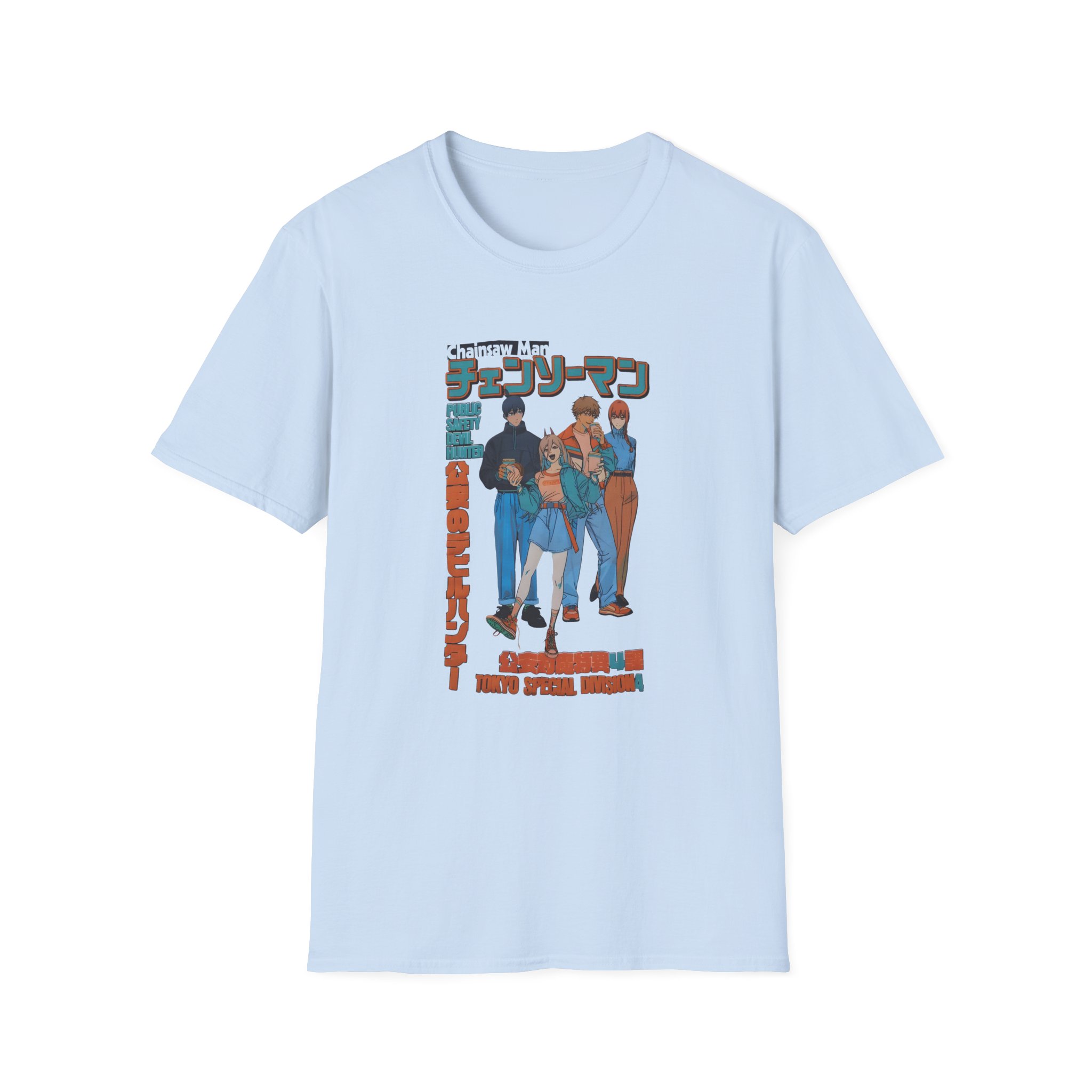 Chainsaw Man Group Unisex Softstyle T-Shirt - Image 9