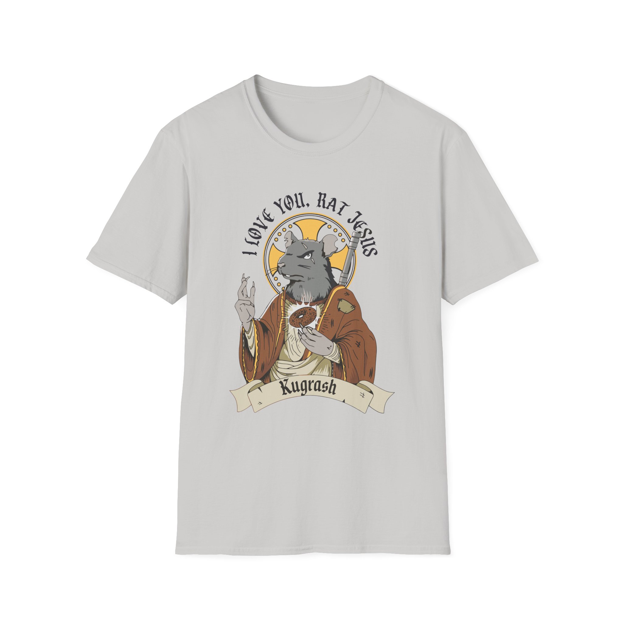Dropout Rat Jesus Unisex Softstyle T-shirt - Image 5