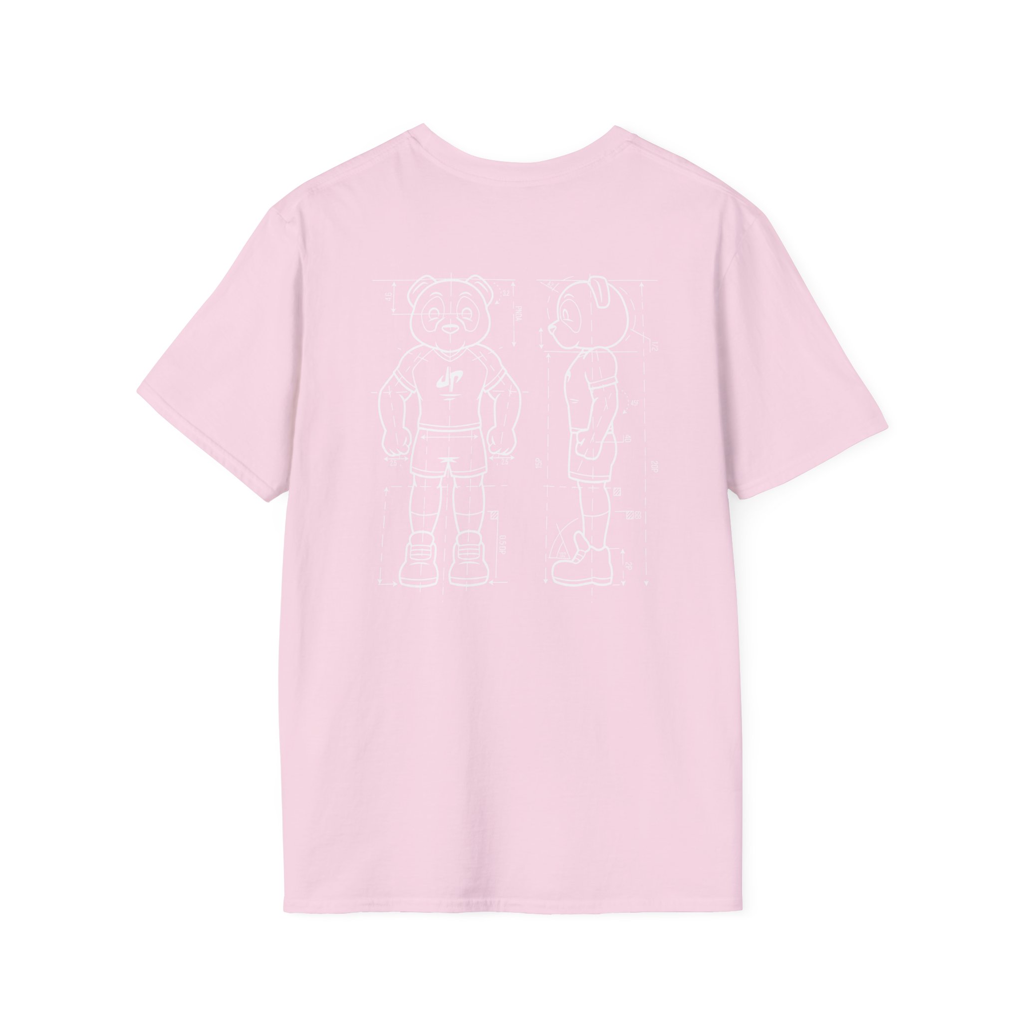 Dude Perfect Blueprint Panda Unisex Softstyle T-Shirt - Image 16